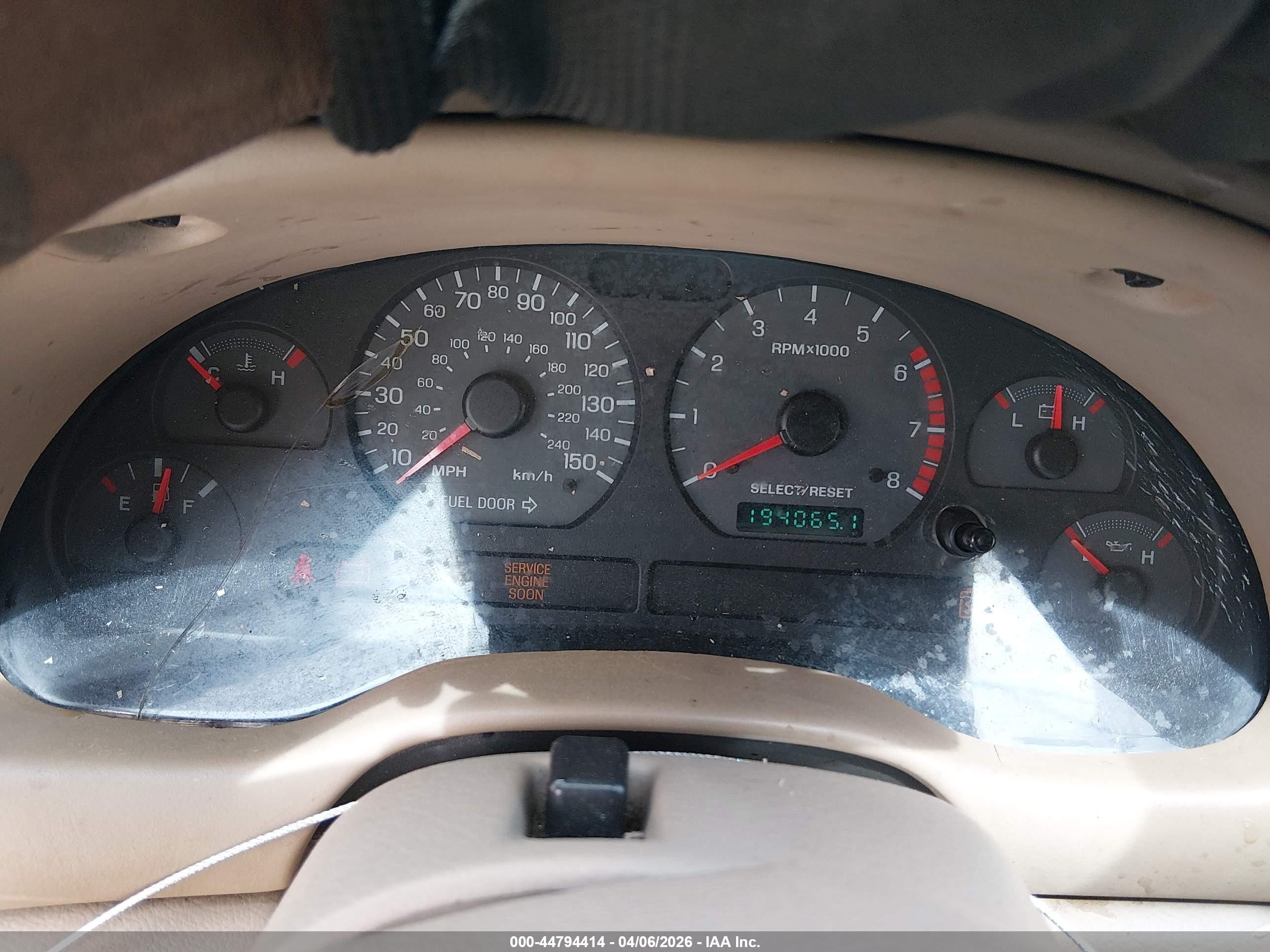 2000 Ford Mustang Gt Черный vin: 1FAFP45X7YF234914