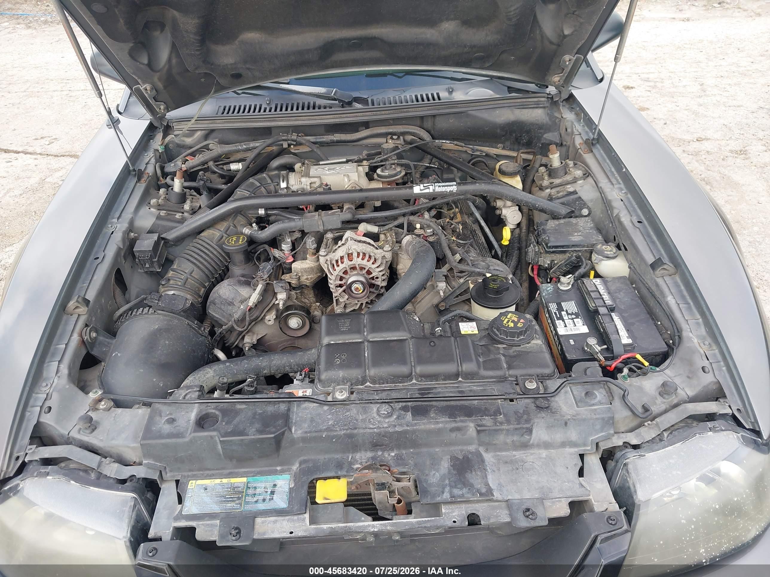 2003 Ford Mustang Gt Gray vin: 1FAFP45X83F410202