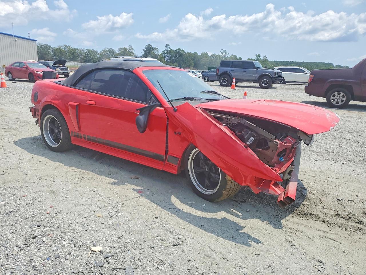 2003 Ford Mustang Gt Red vin: 1FAFP45X93F384838