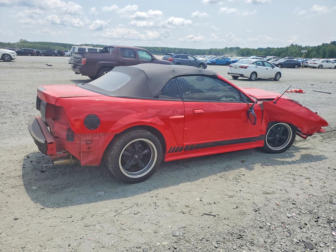 2003 Ford Mustang Gt Red vin: 1FAFP45X93F384838
