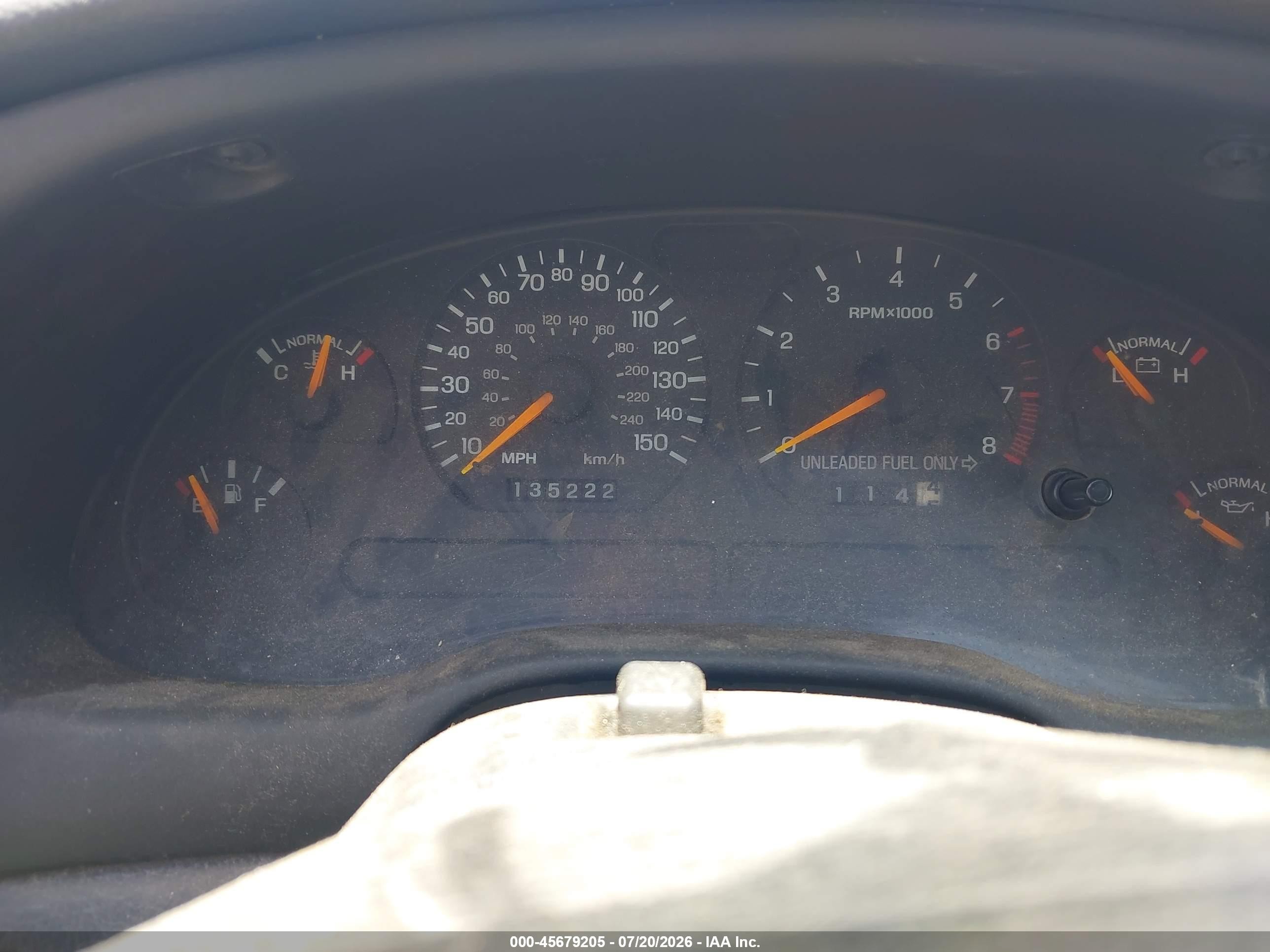 1998 Ford Mustang Gt Yellow vin: 1FAFP45X9WF201913