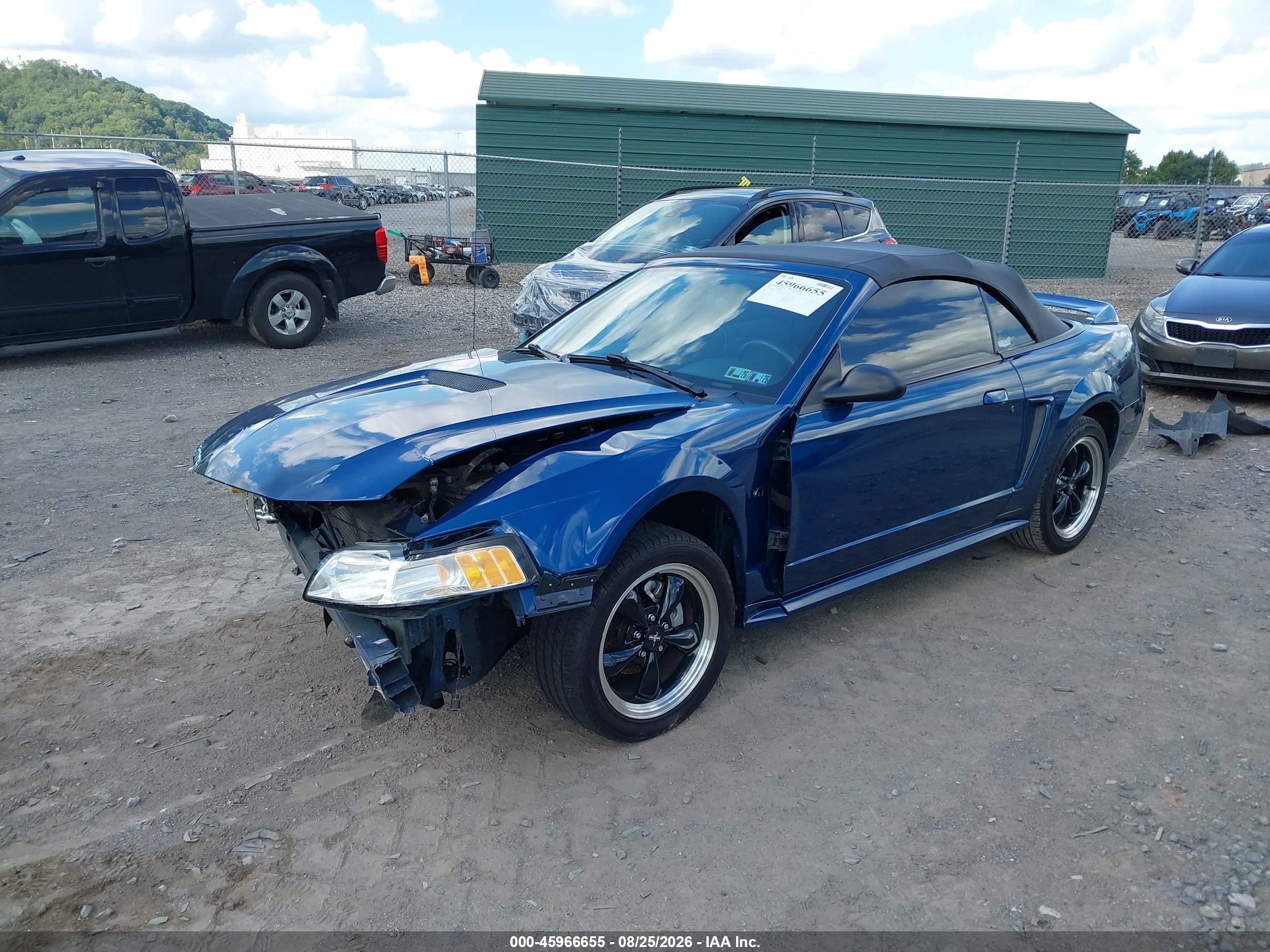 2000 Ford Mustang Gt Синий vin: 1FAFP45X9YF128027