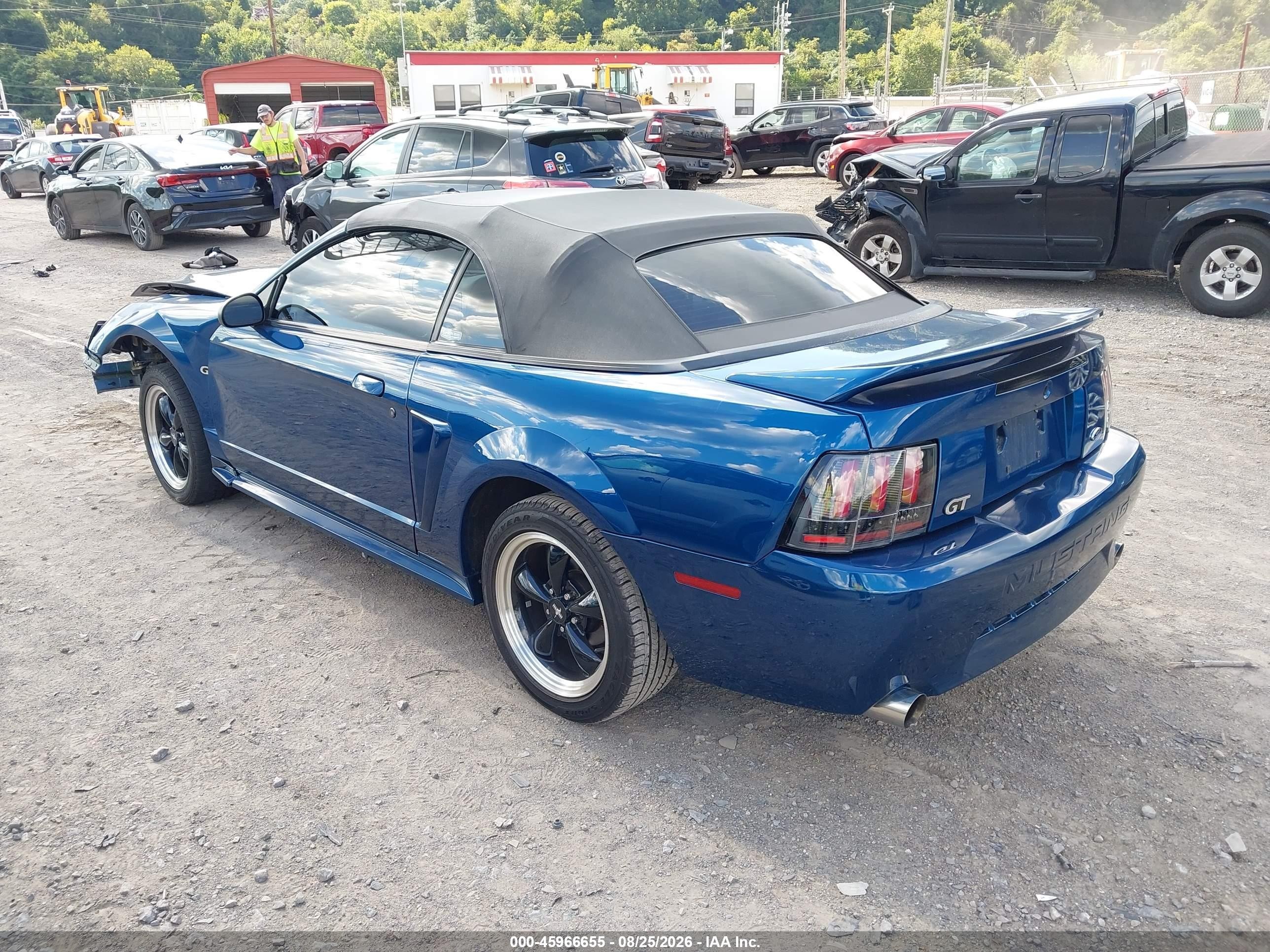 2000 Ford Mustang Gt Синий vin: 1FAFP45X9YF128027