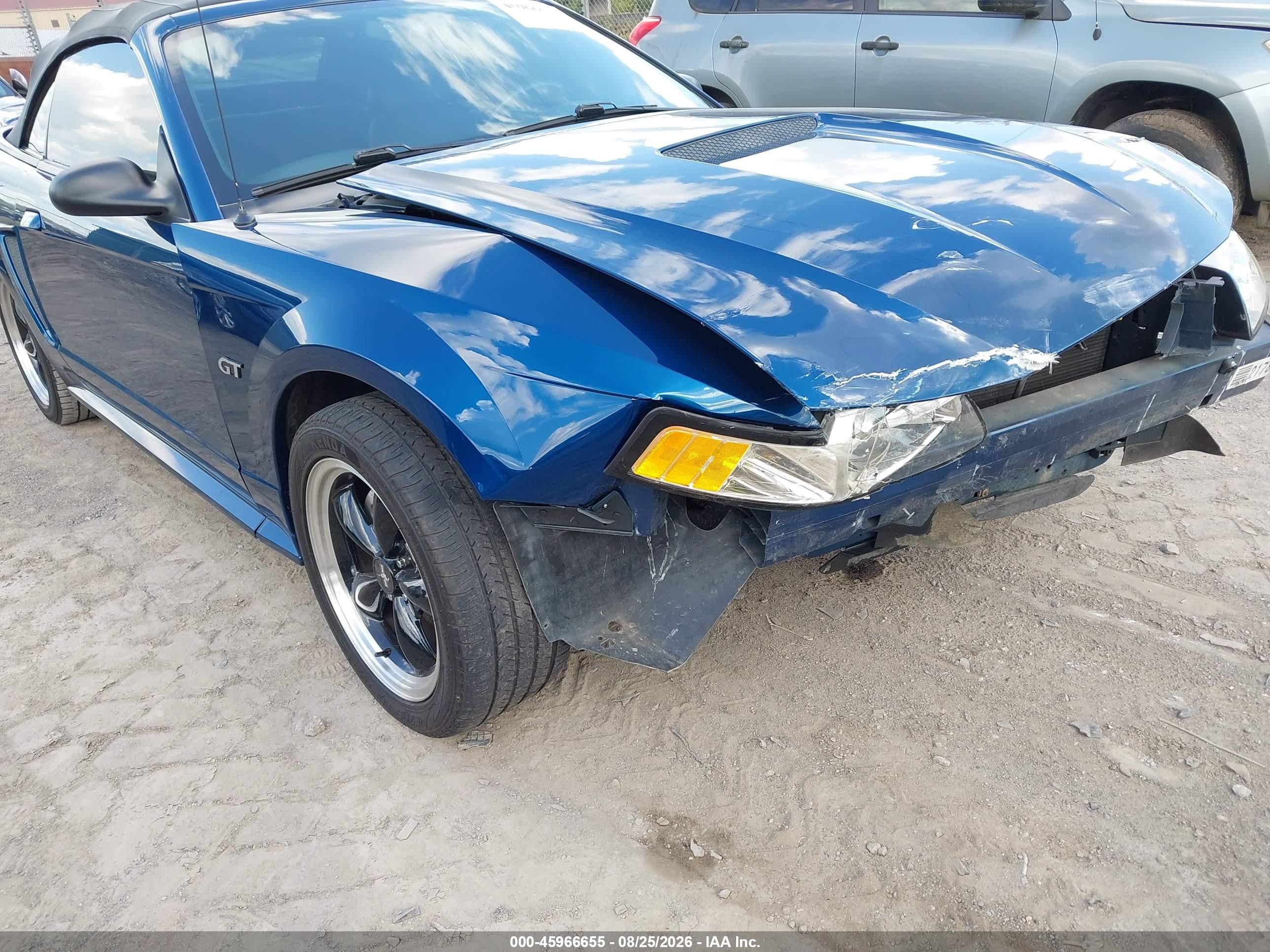 2000 Ford Mustang Gt Синий vin: 1FAFP45X9YF128027