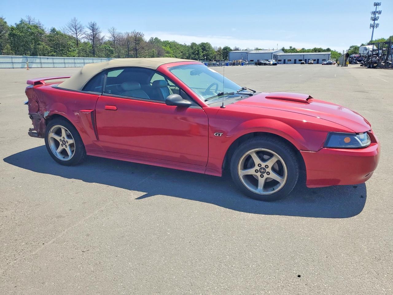 2003 Ford Mustang Gt Red vin: 1FAFP45XX3F388493
