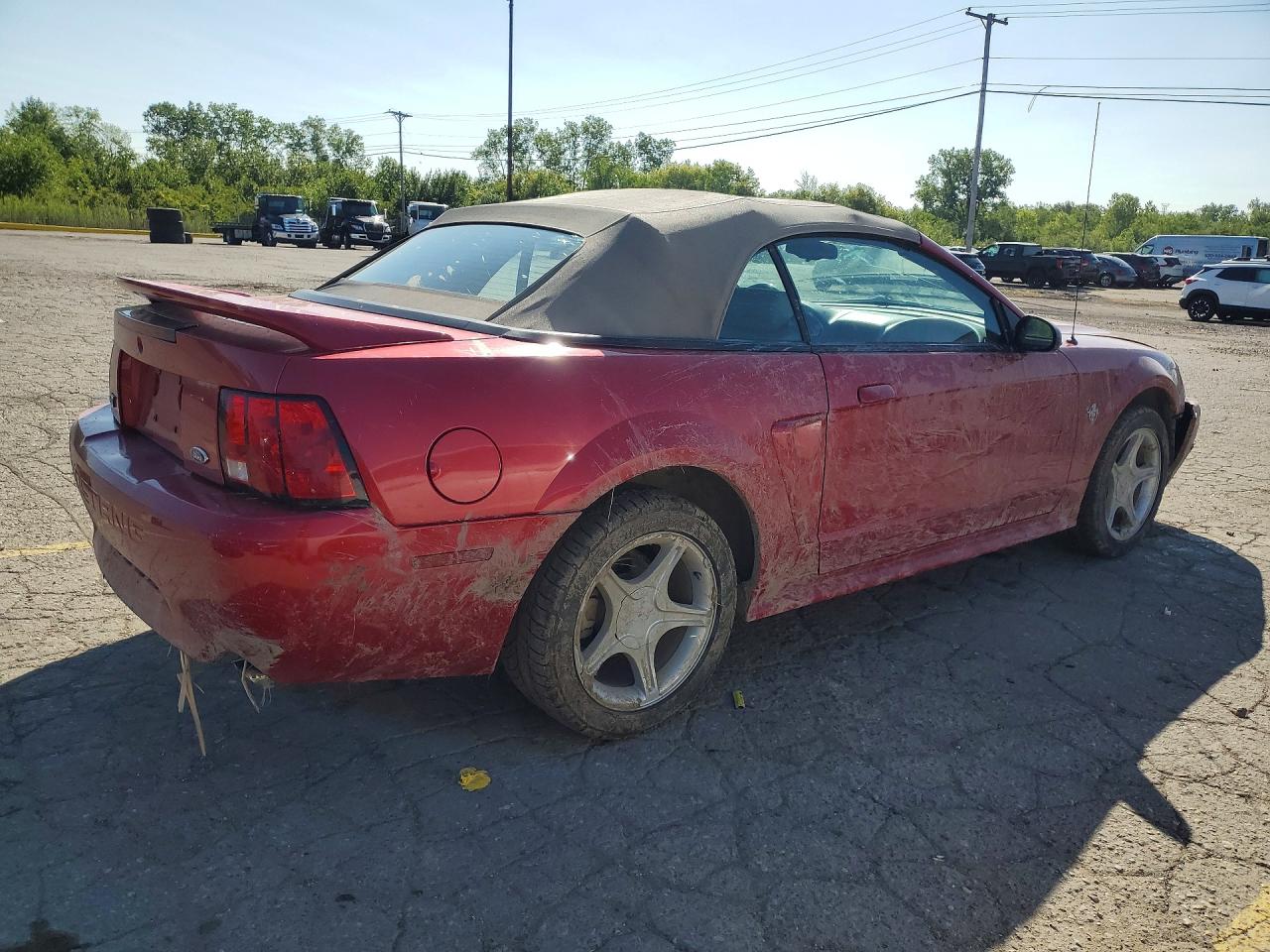1999 Ford Mustang Gt Red vin: 1FAFP45XXXF101238