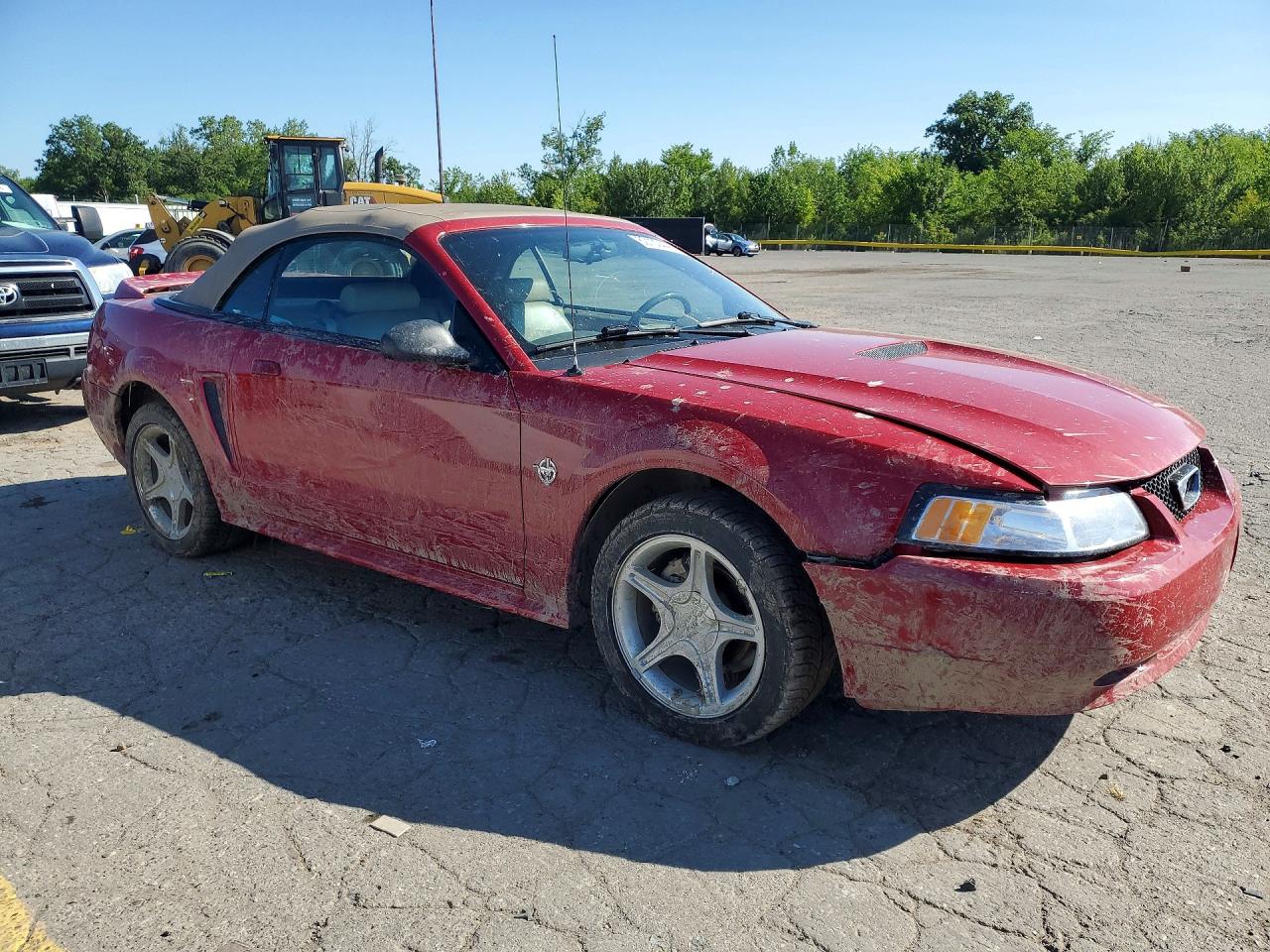 1999 Ford Mustang Gt Red vin: 1FAFP45XXXF101238