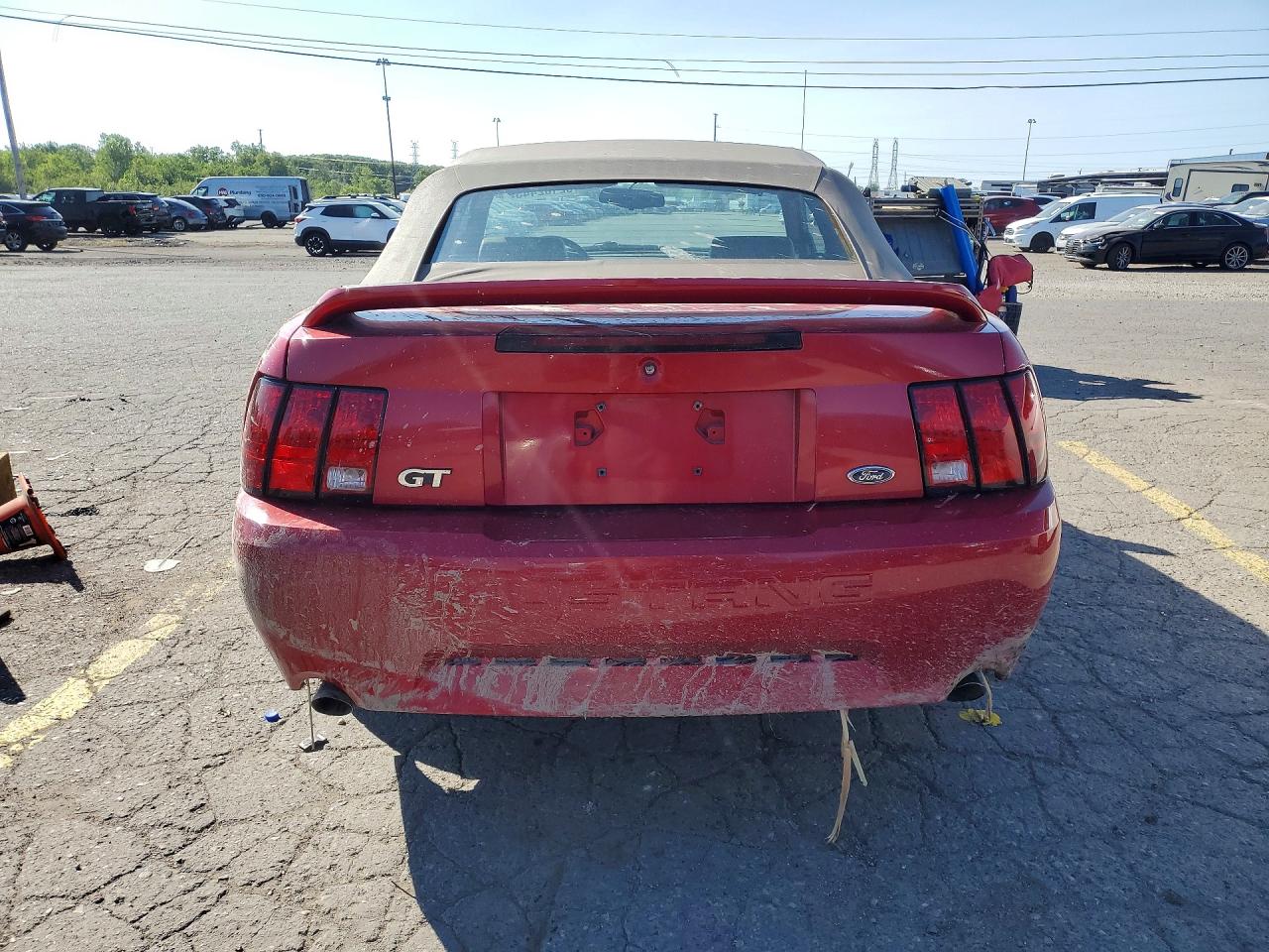 1999 Ford Mustang Gt Red vin: 1FAFP45XXXF101238