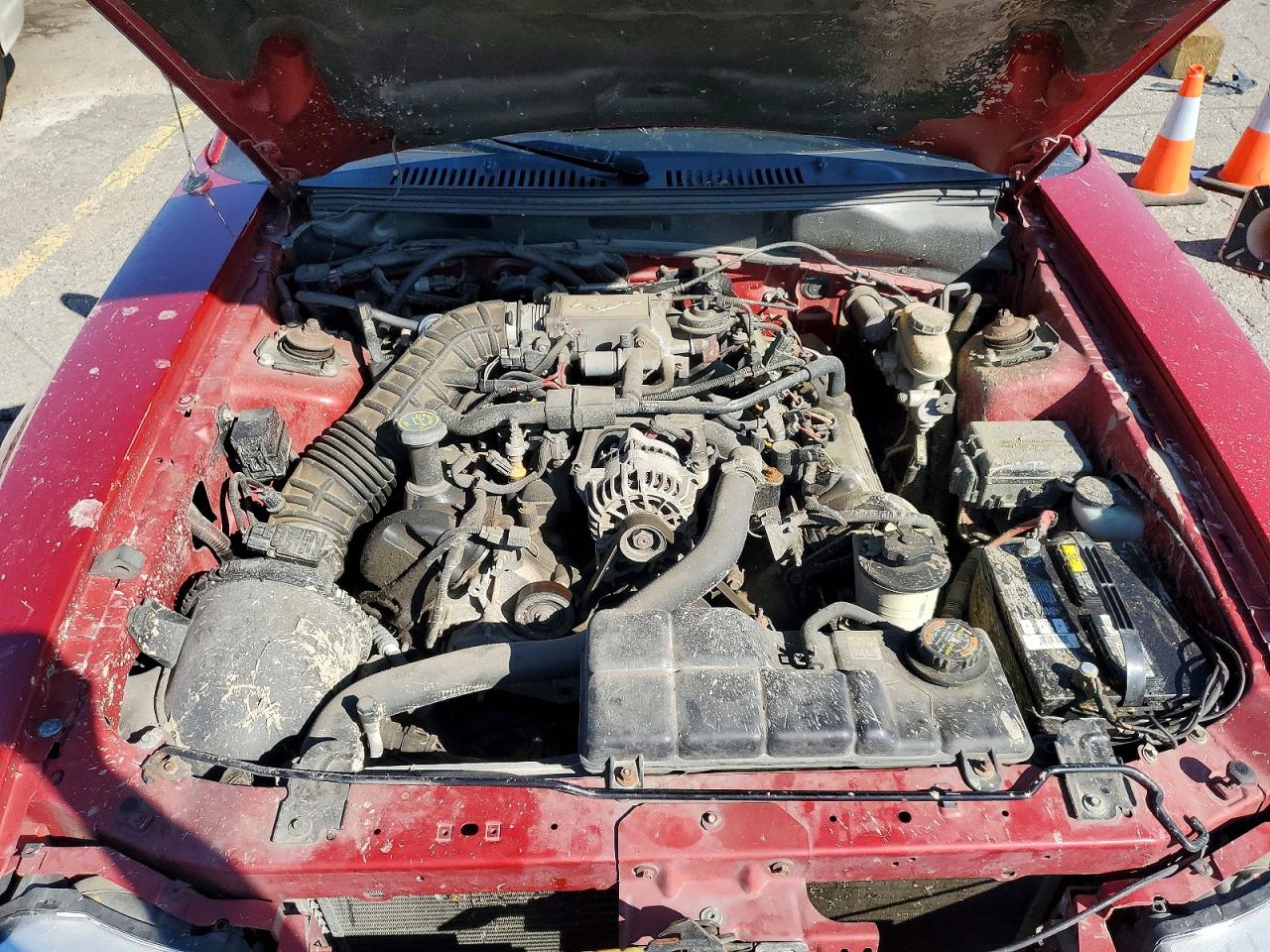 1999 Ford Mustang Gt Red vin: 1FAFP45XXXF101238