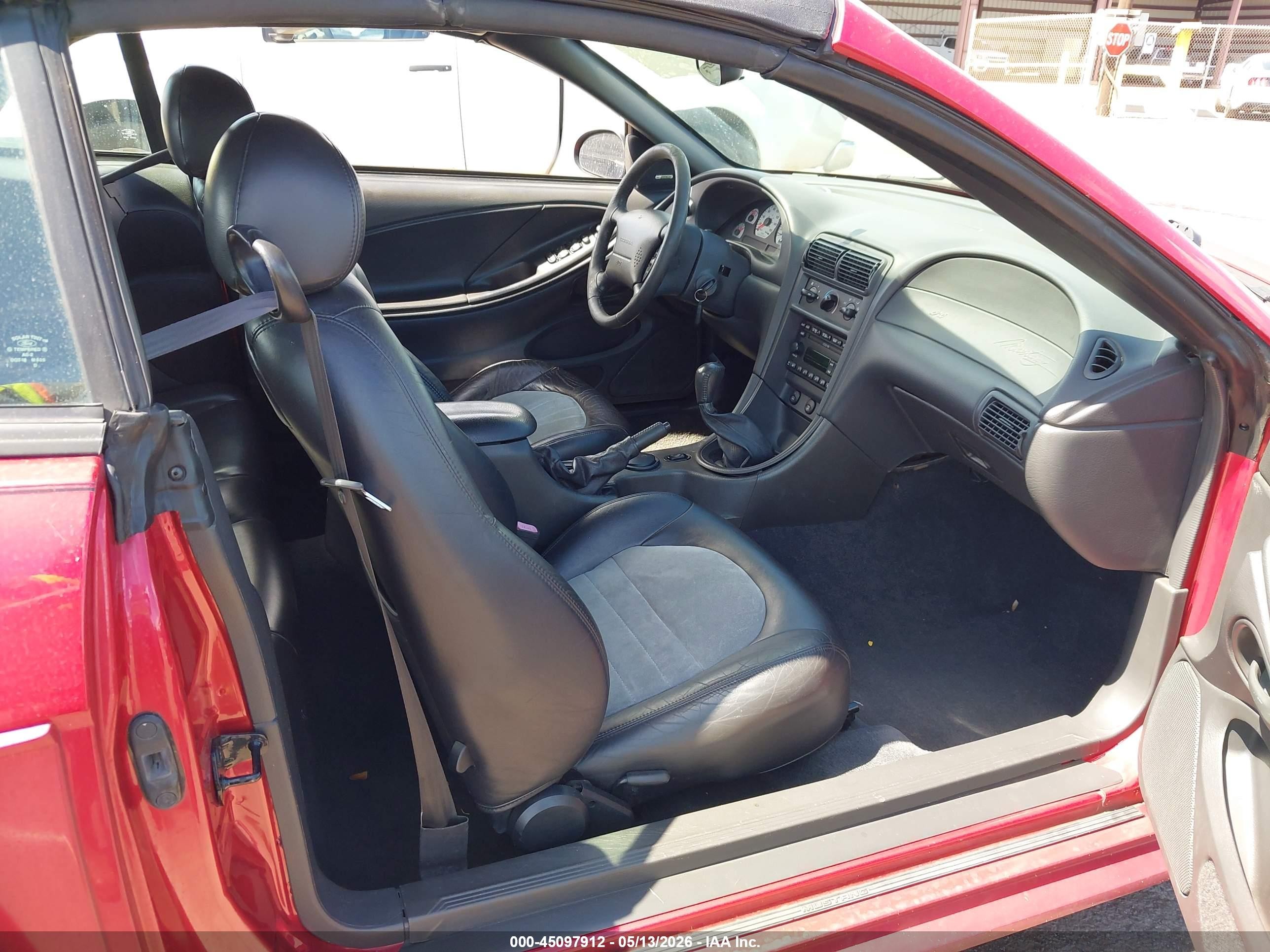 2001 Ford Mustang Cobra Red vin: 1FAFP46V41F232878
