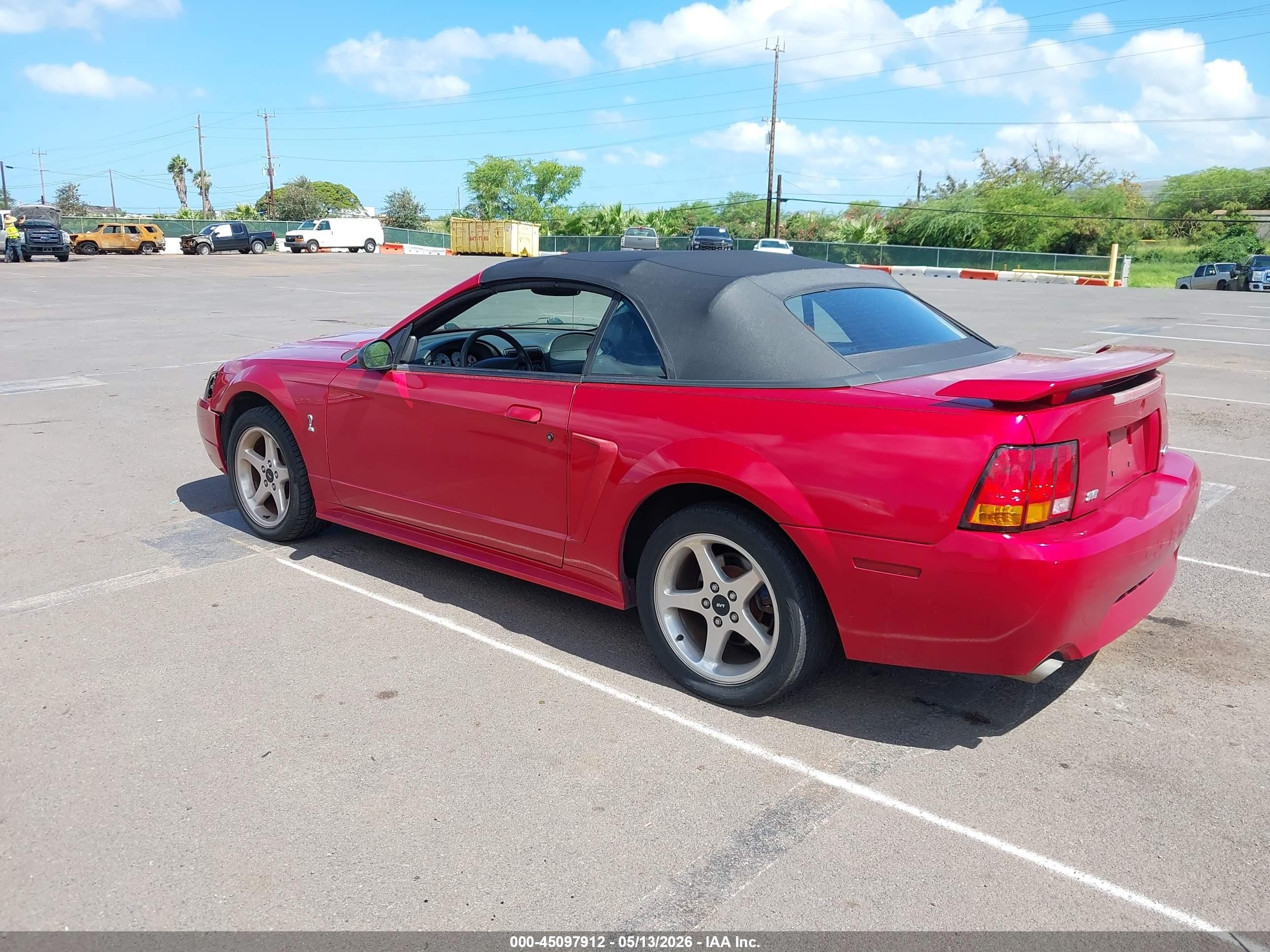 2001 Ford Mustang Cobra Red vin: 1FAFP46V41F232878
