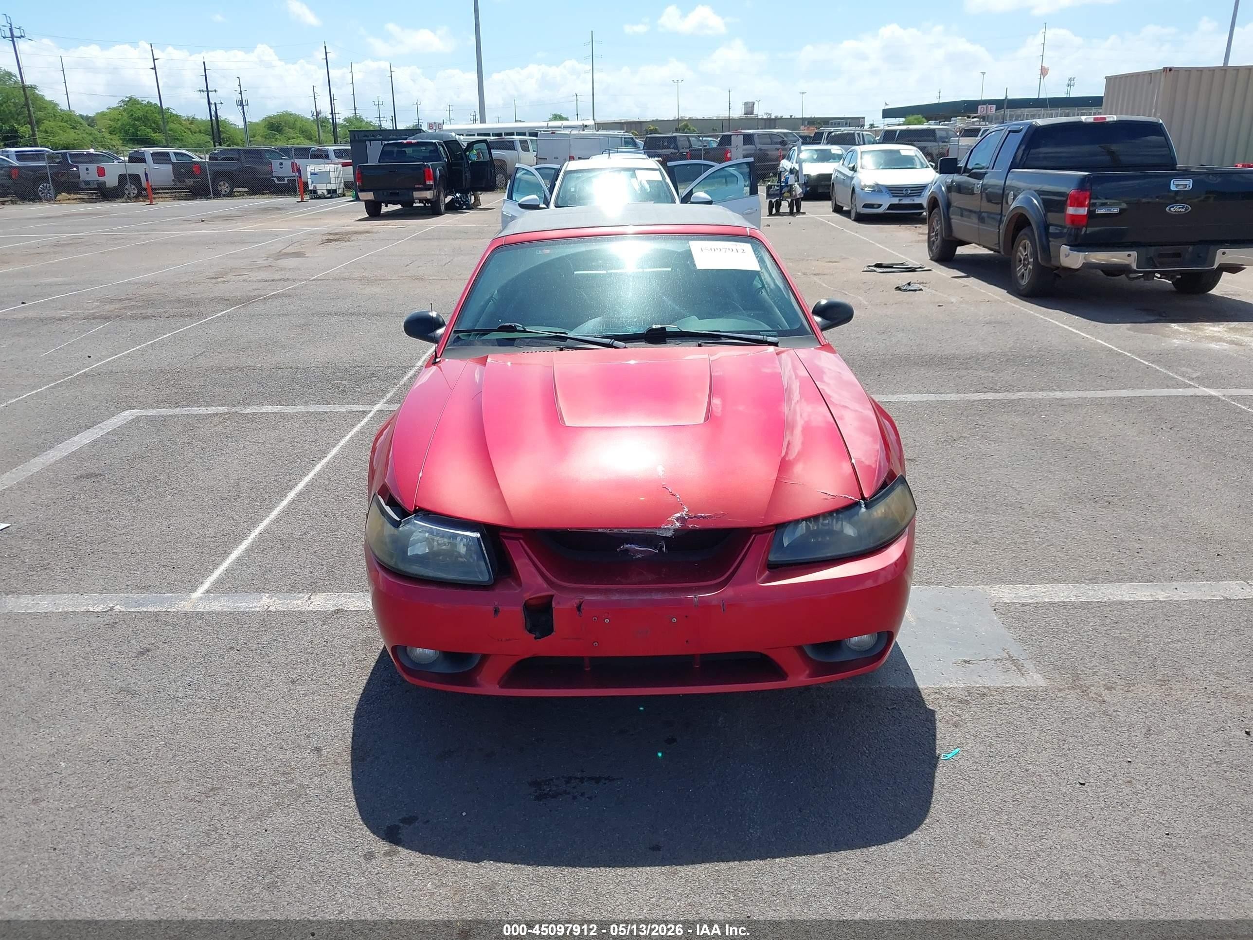 2001 Ford Mustang Cobra Red vin: 1FAFP46V41F232878