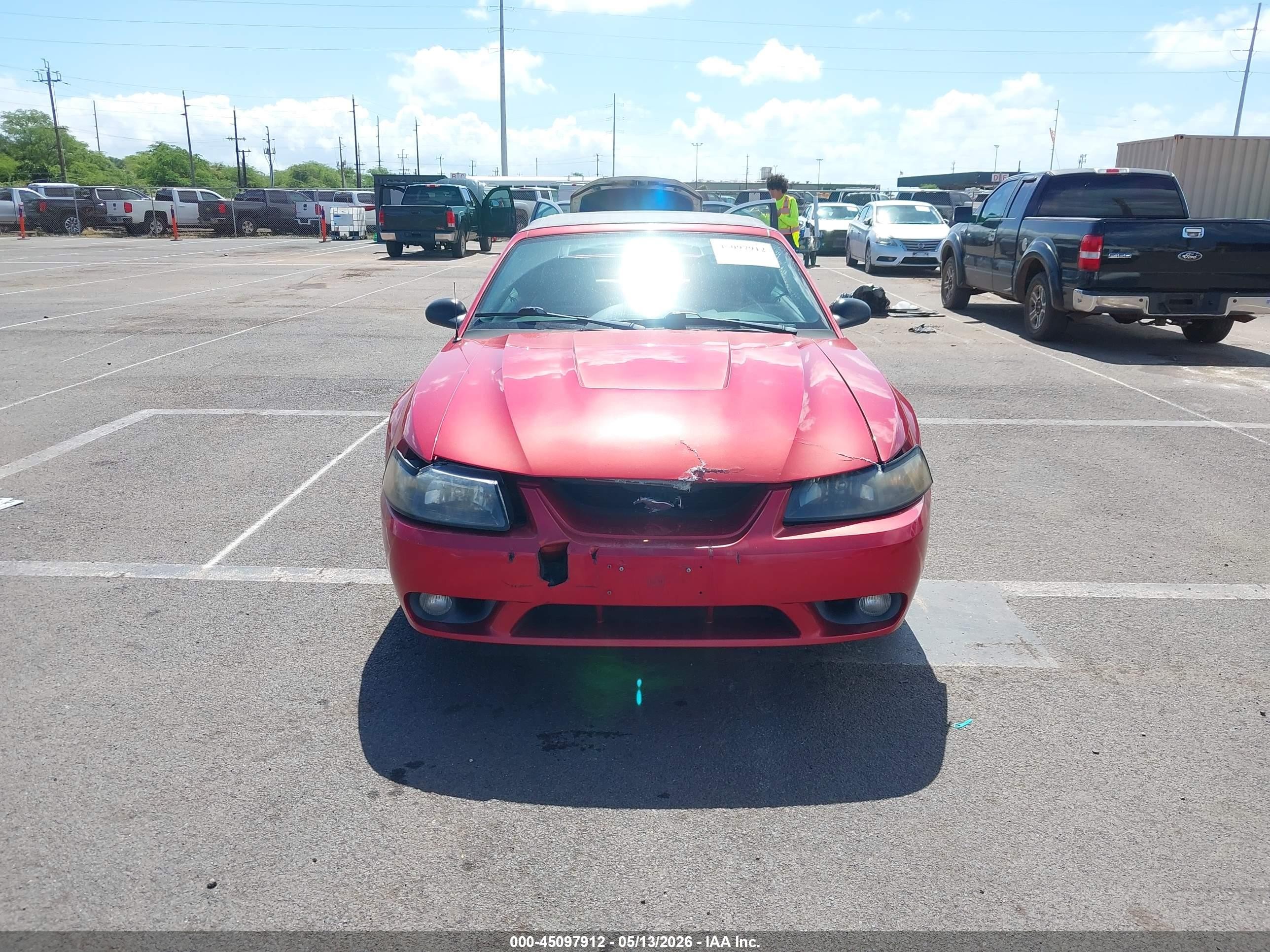 2001 Ford Mustang Cobra Red vin: 1FAFP46V41F232878