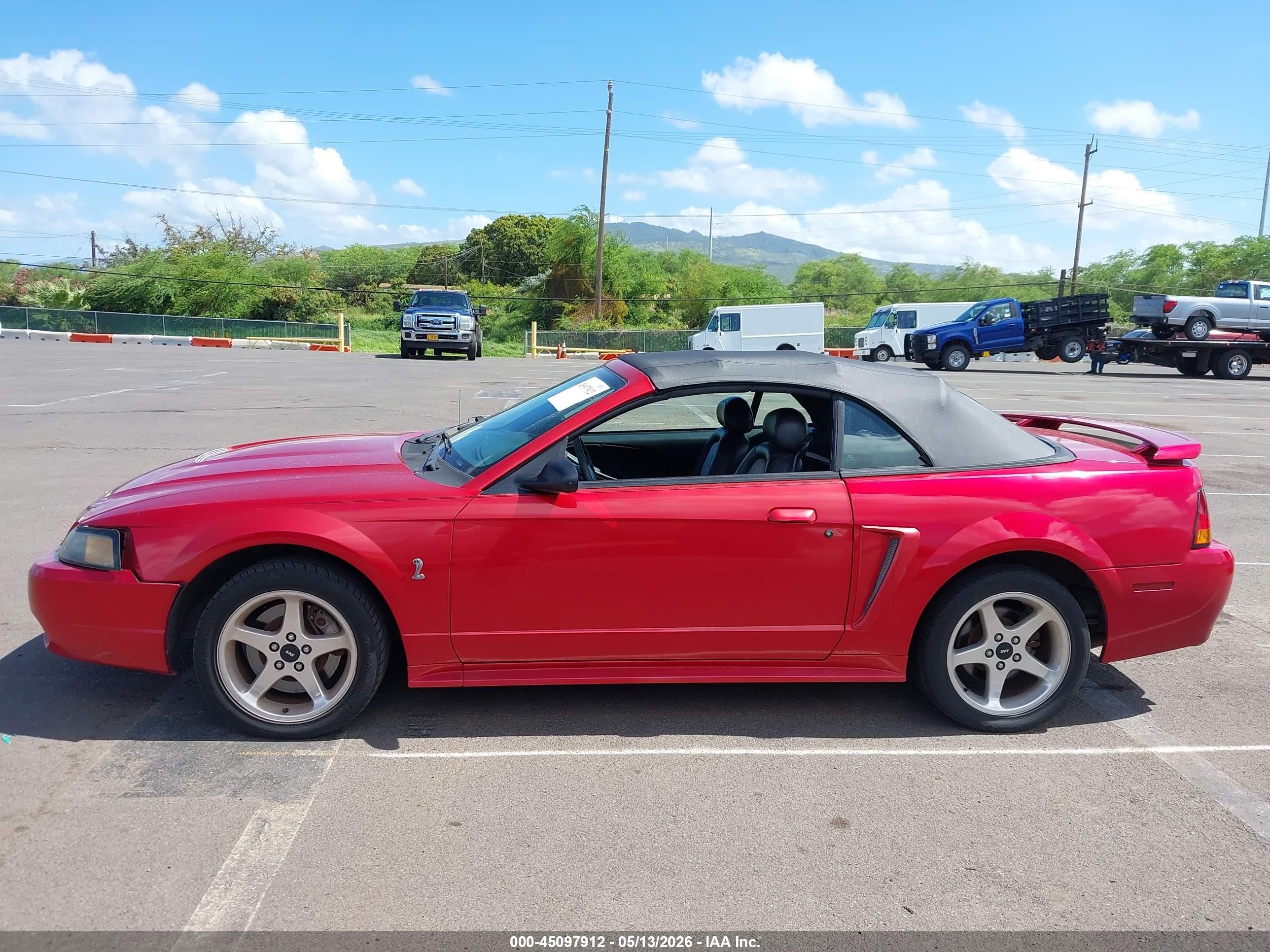 2001 Ford Mustang Cobra Red vin: 1FAFP46V41F232878