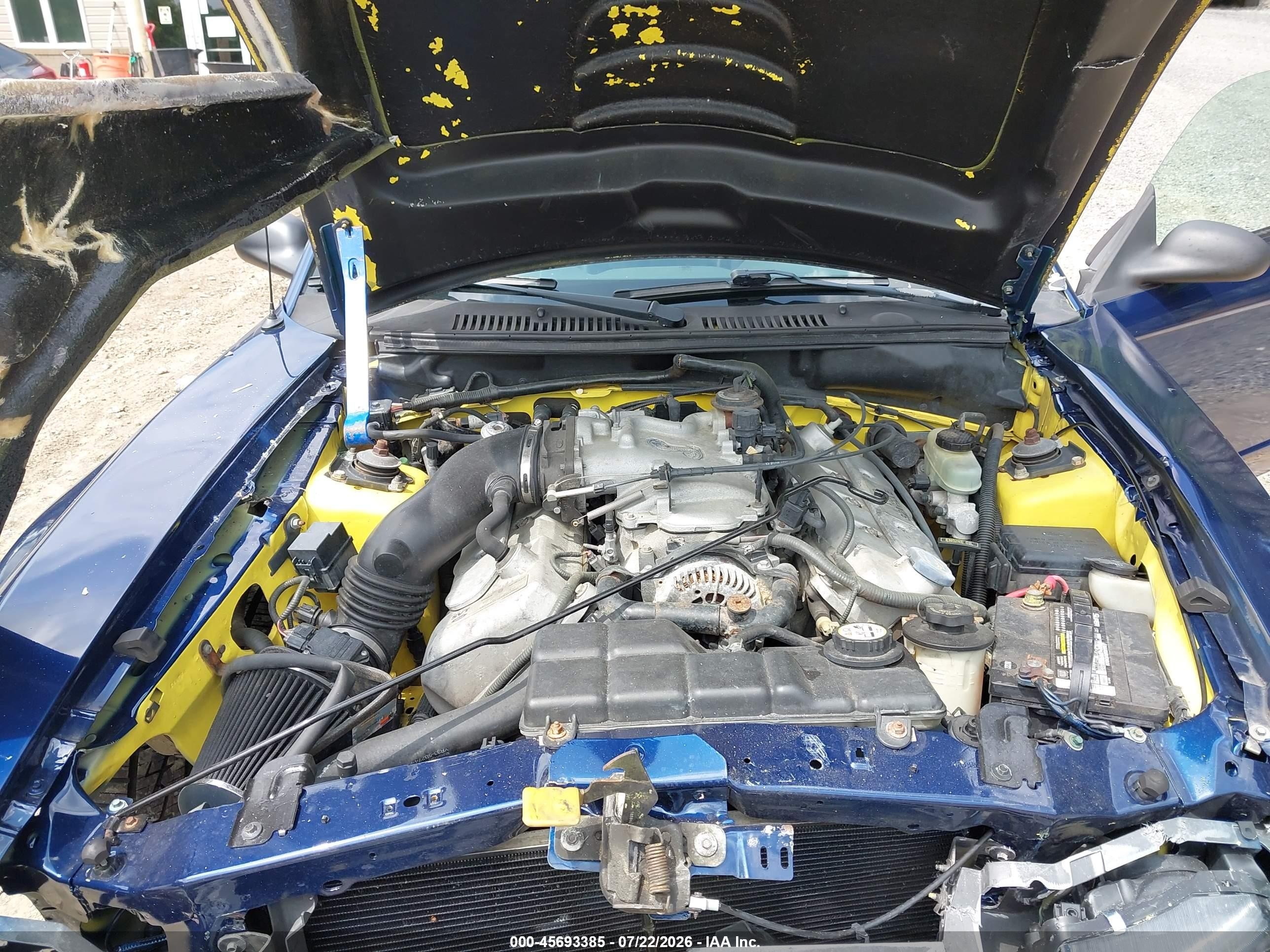 2001 Ford Mustang Cobra Blue vin: 1FAFP47V01F231869