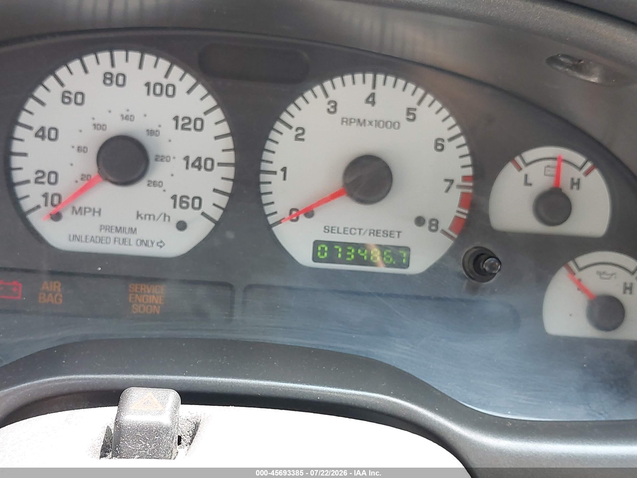 2001 Ford Mustang Cobra Blue vin: 1FAFP47V01F231869