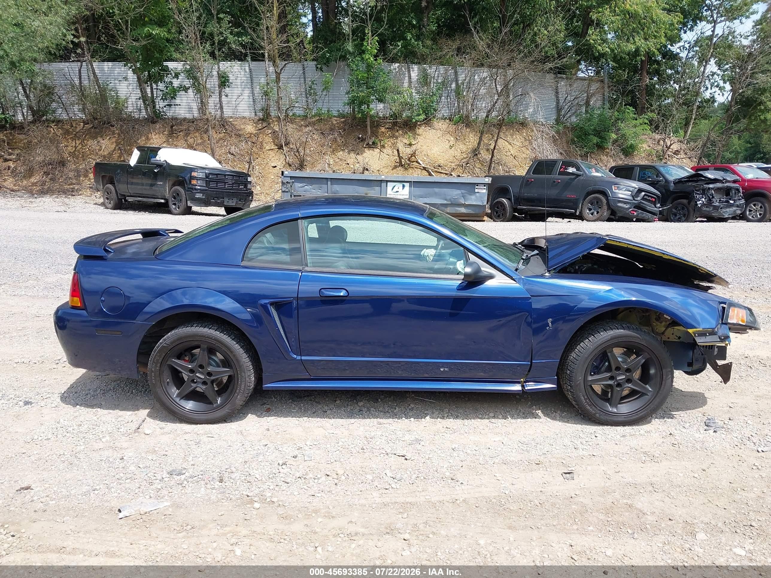 2001 Ford Mustang Cobra Blue vin: 1FAFP47V01F231869