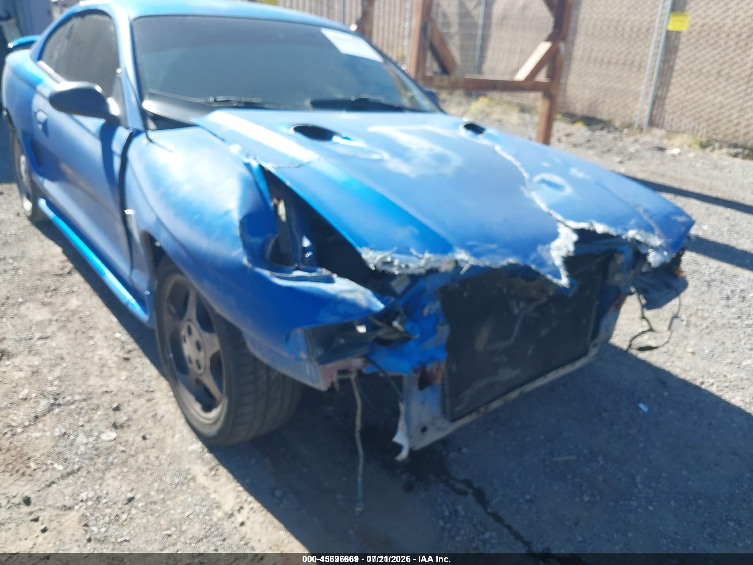 1998 Ford Mustang Svt Cobra Синий vin: 1FAFP47V7WF127726