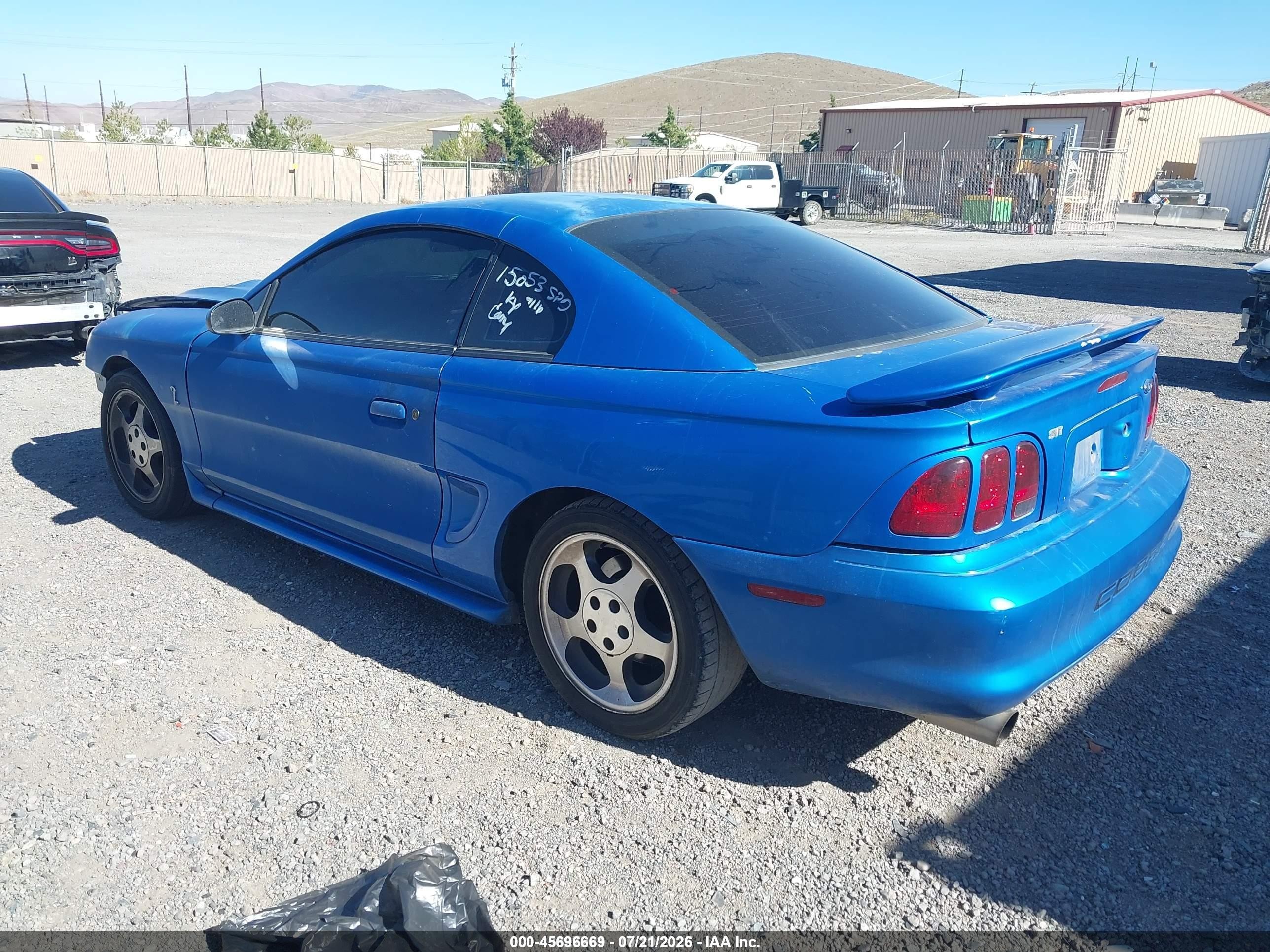 1998 Ford Mustang Svt Cobra Синий vin: 1FAFP47V7WF127726