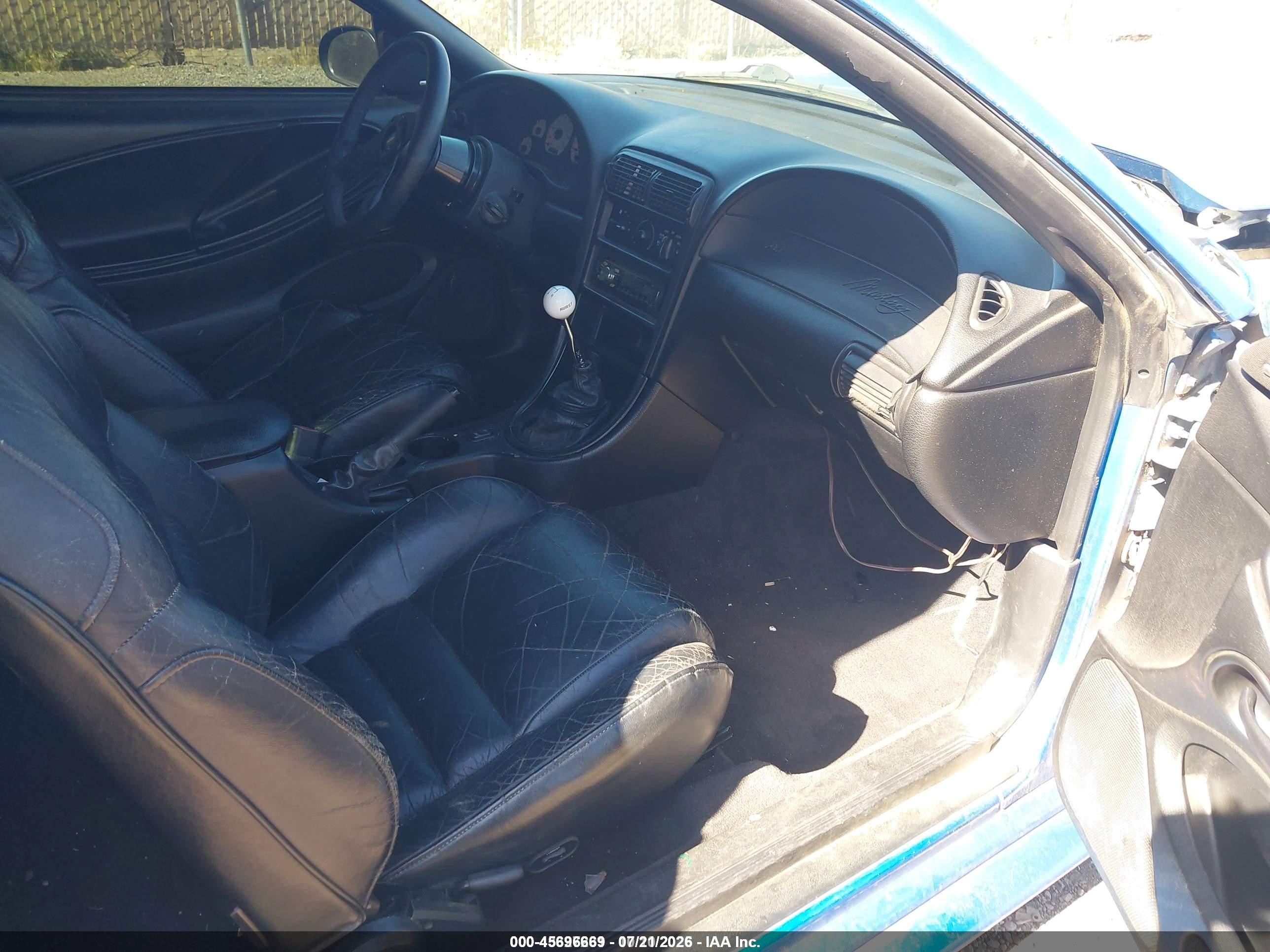 1998 Ford Mustang Svt Cobra Синий vin: 1FAFP47V7WF127726