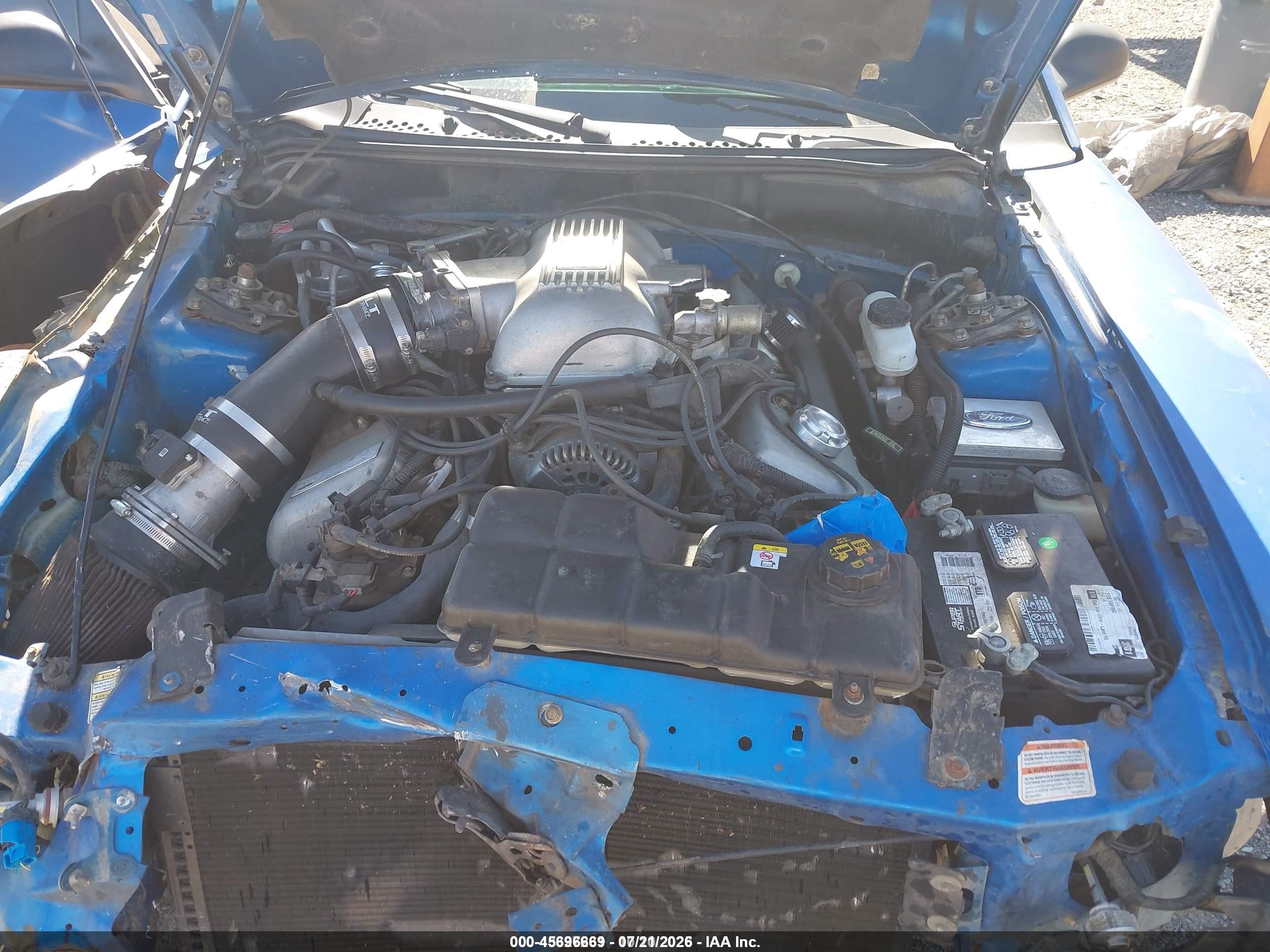 1998 Ford Mustang Svt Cobra Синий vin: 1FAFP47V7WF127726