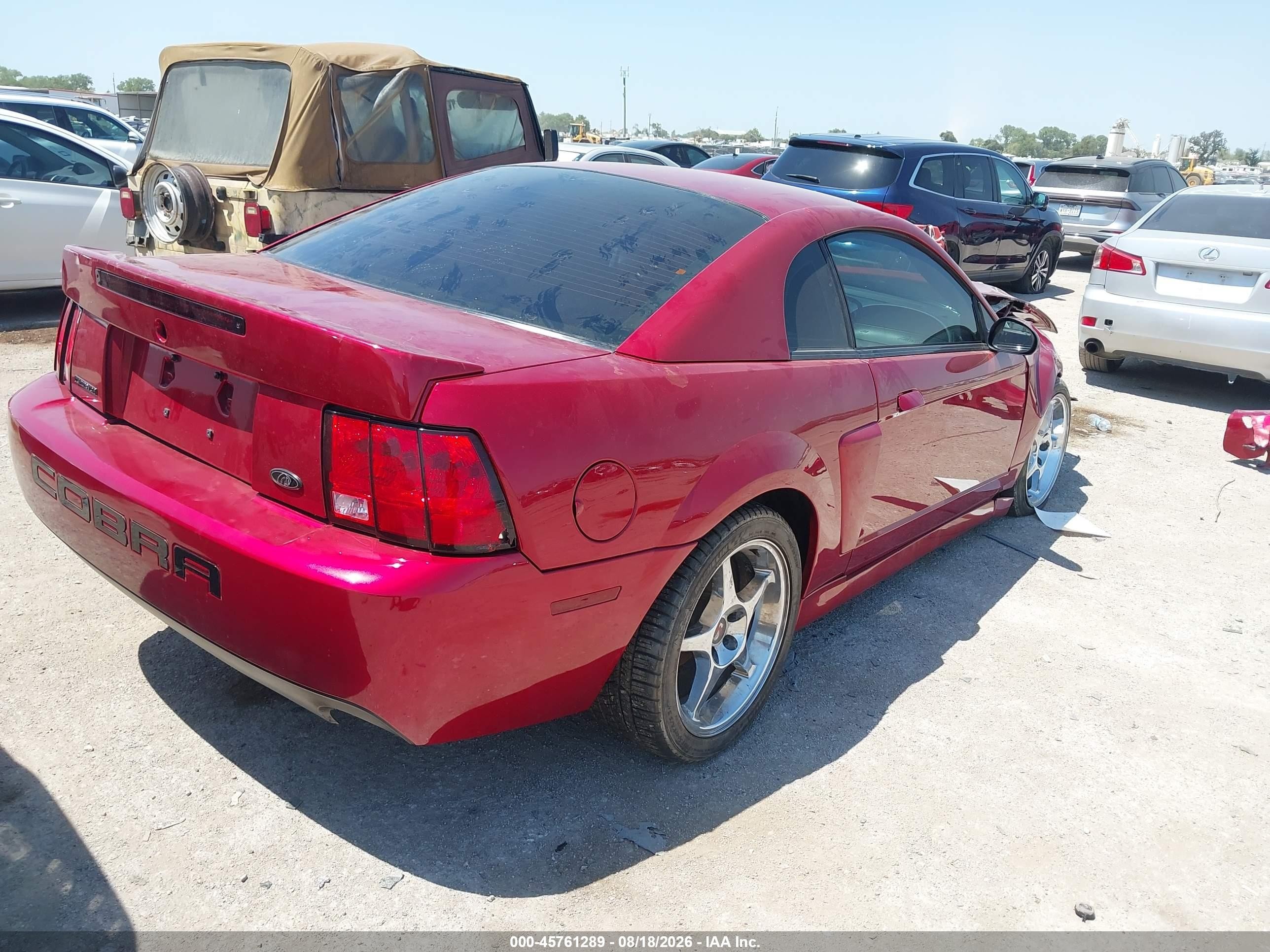 2004 Ford Mustang Cobra Красный vin: 1FAFP48Y34F157246