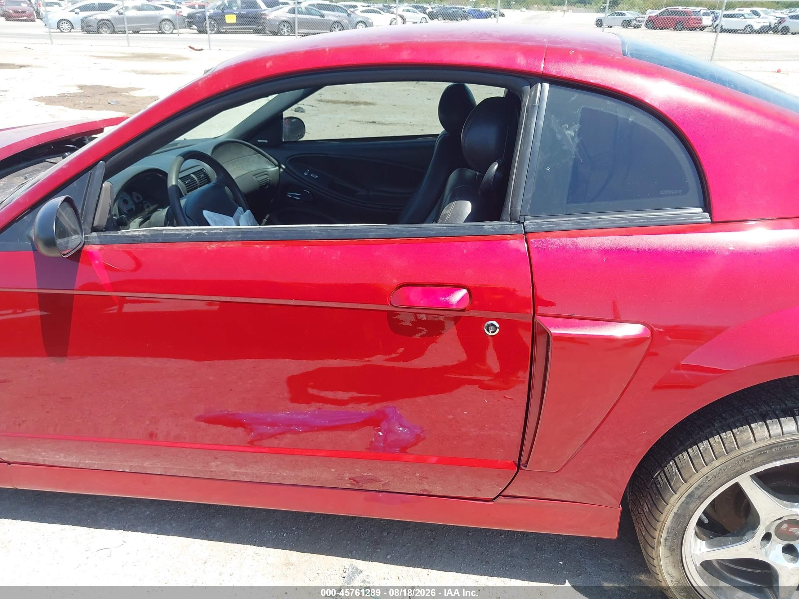 2004 Ford Mustang Cobra Красный vin: 1FAFP48Y34F157246