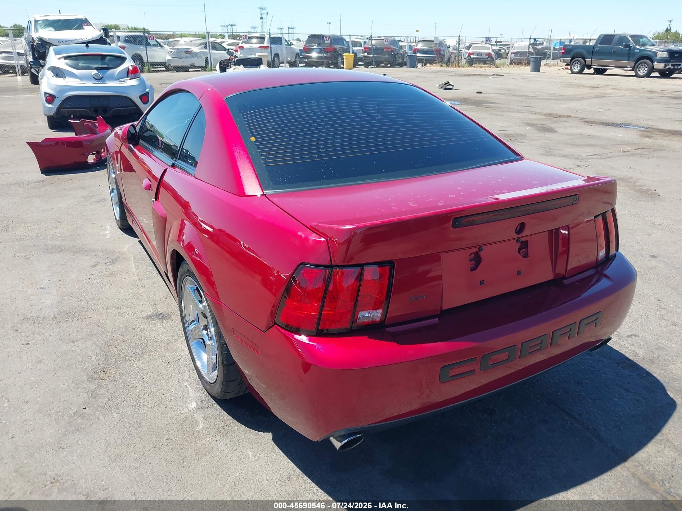 2004 Ford Mustang Cobra Red vin: 1FAFP48Y84F209003