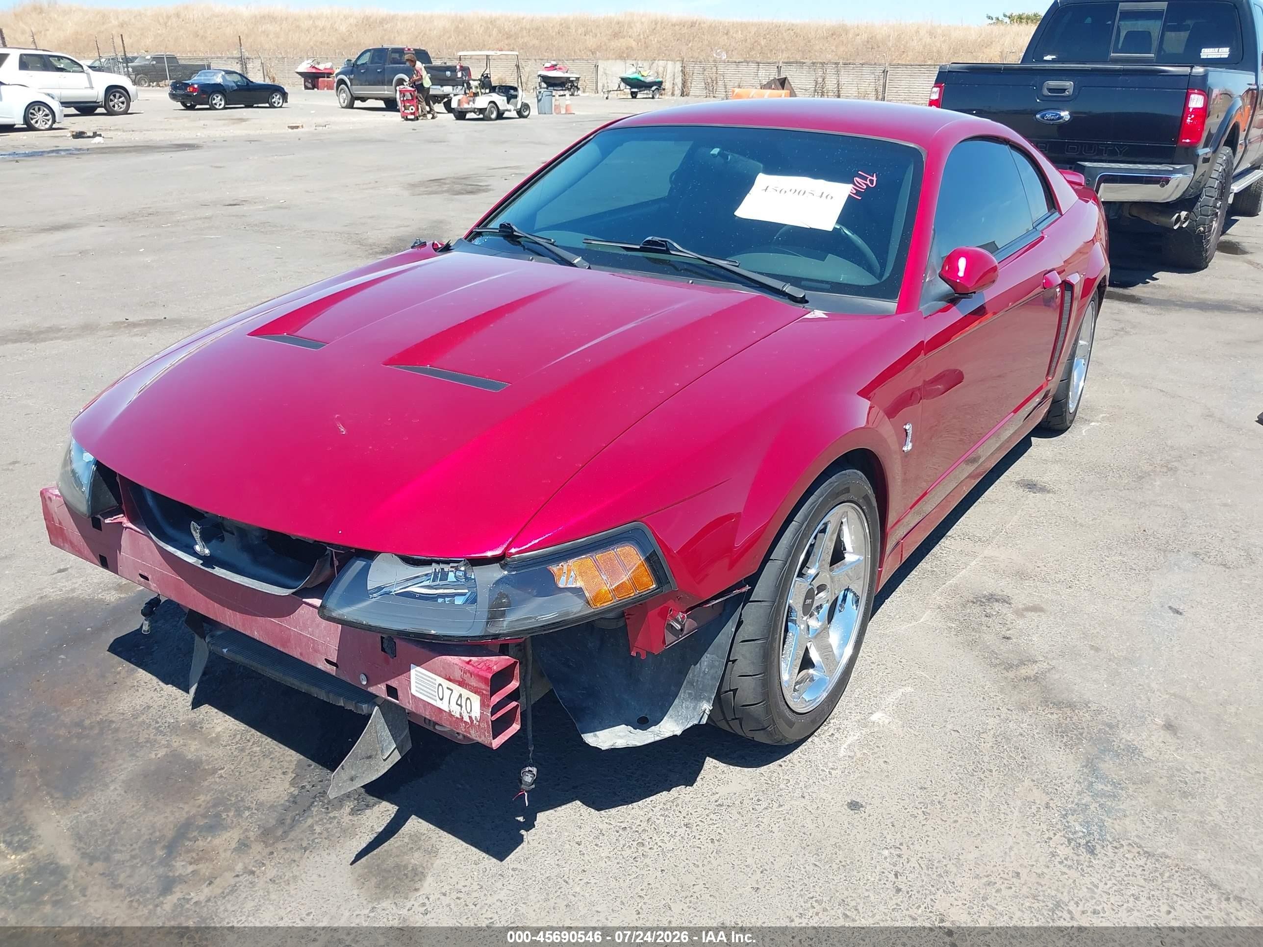 2004 Ford Mustang Cobra Red vin: 1FAFP48Y84F209003