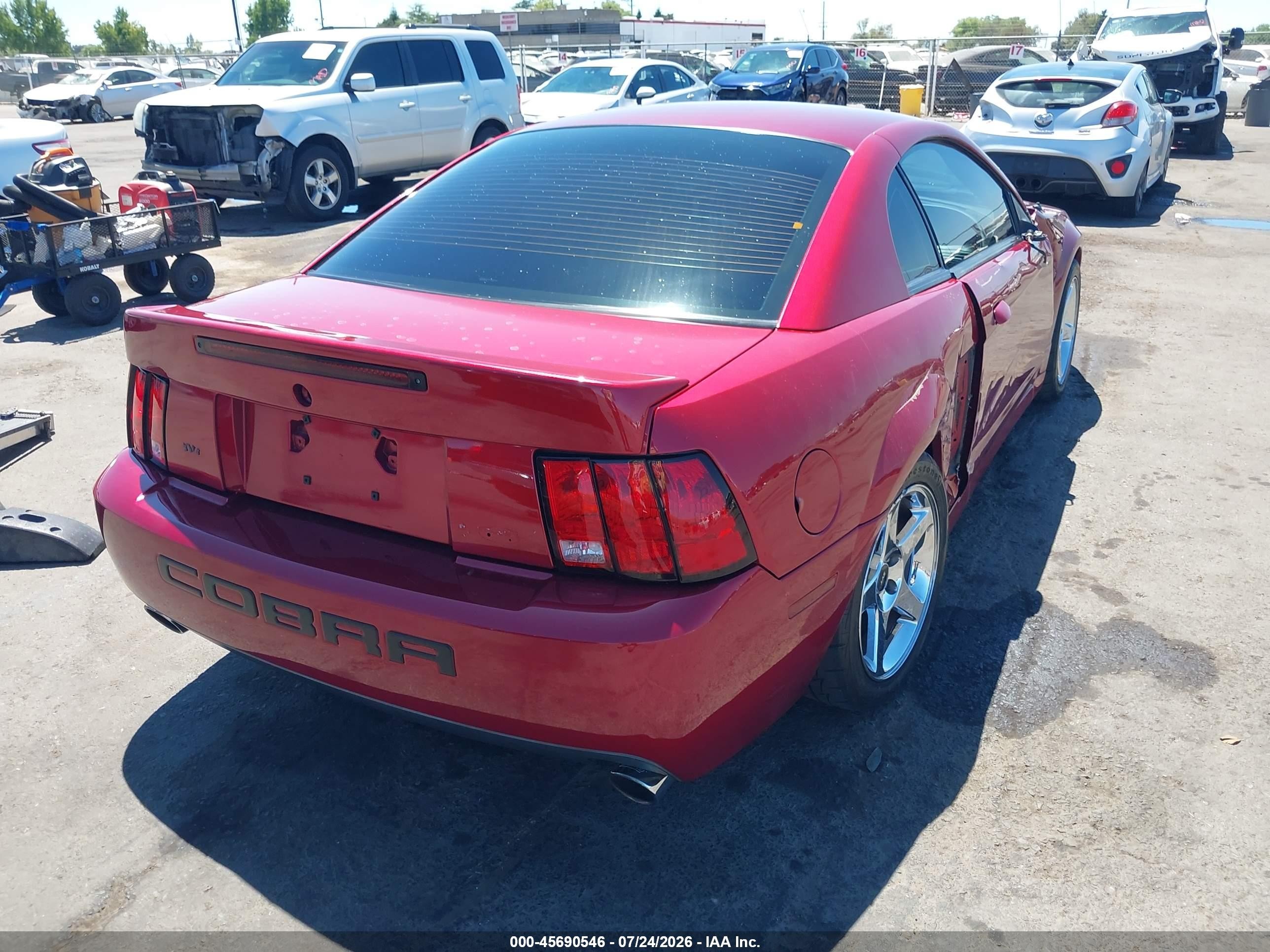 2004 Ford Mustang Cobra Red vin: 1FAFP48Y84F209003