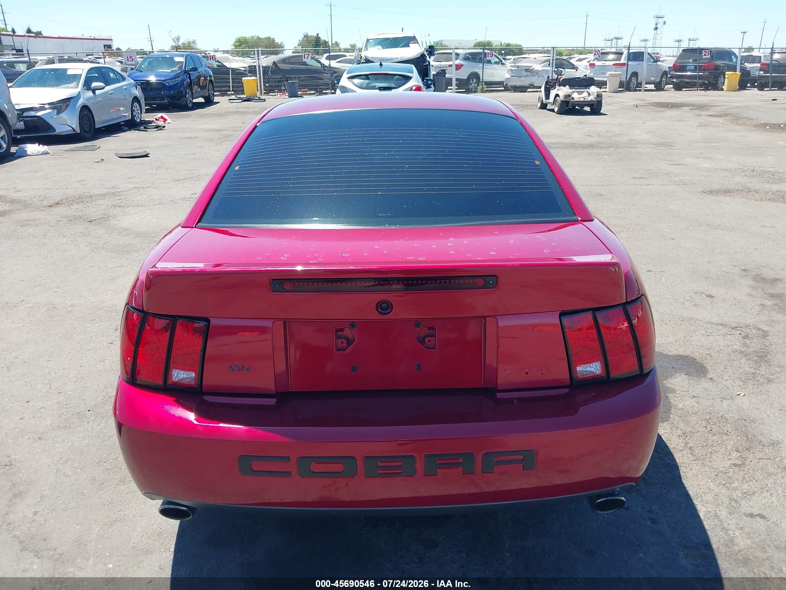 2004 Ford Mustang Cobra Red vin: 1FAFP48Y84F209003