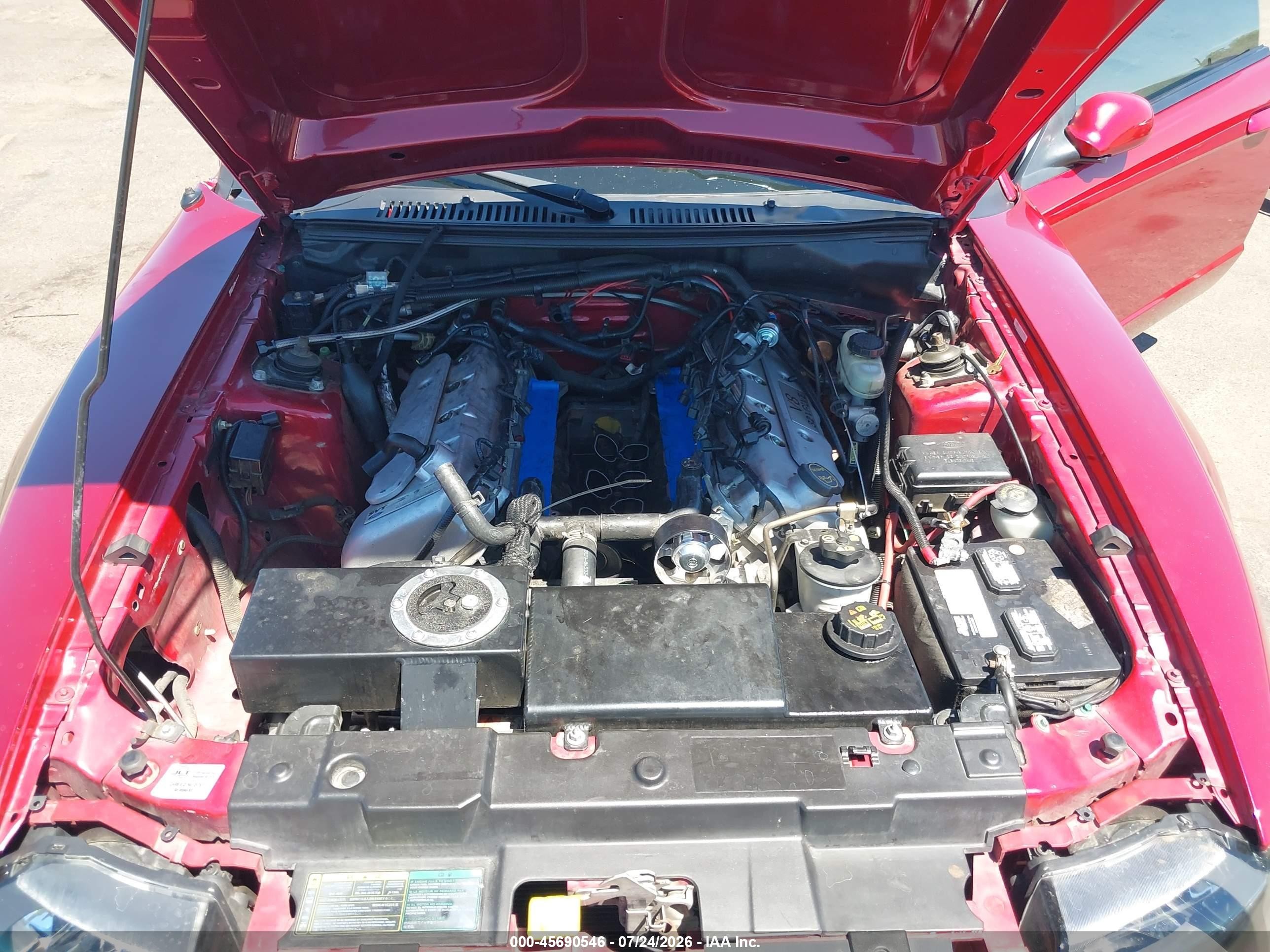 2004 Ford Mustang Cobra Red vin: 1FAFP48Y84F209003