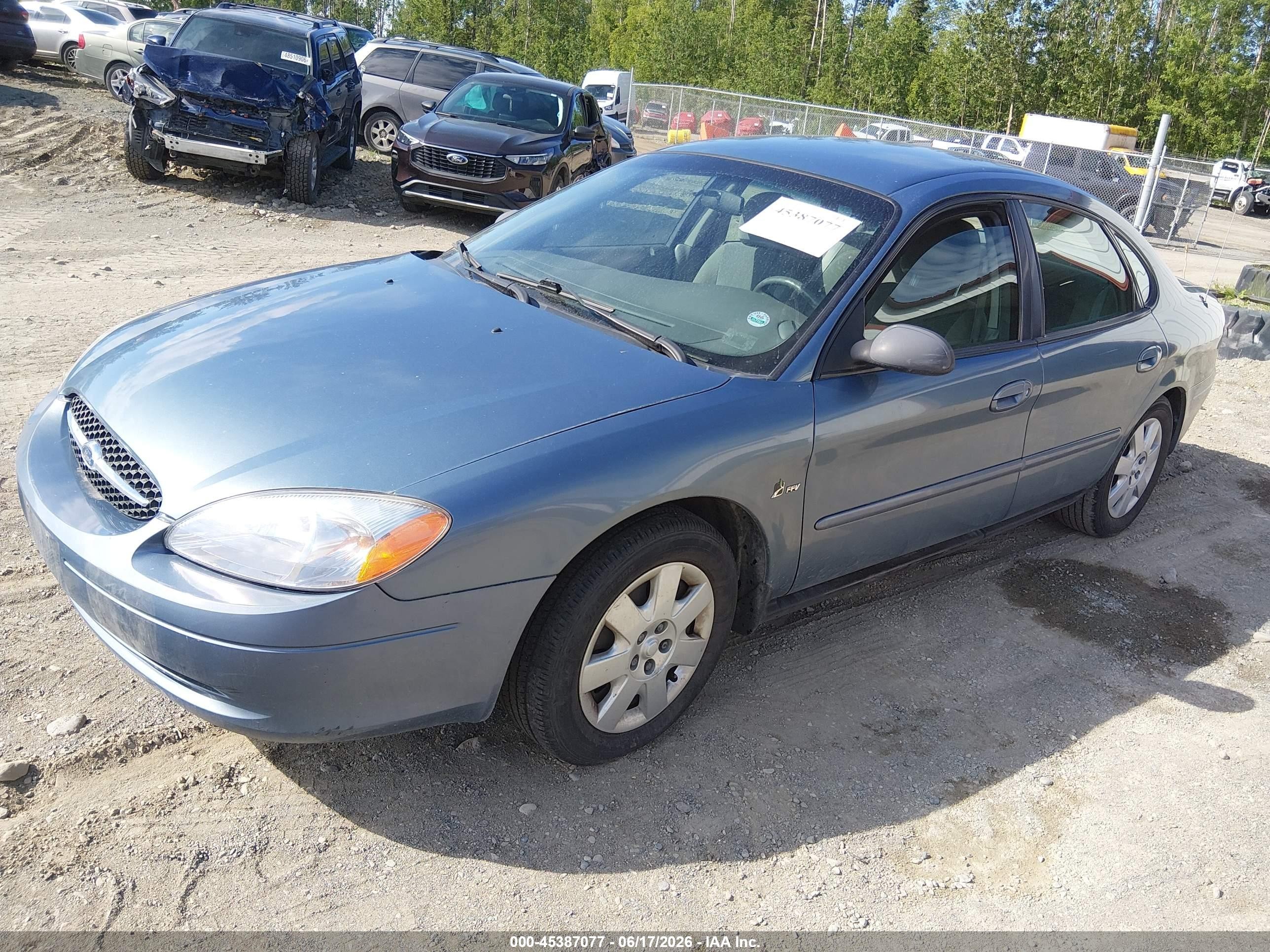 2000 Ford Taurus Lx Blue vin: 1FAFP5224YG277809