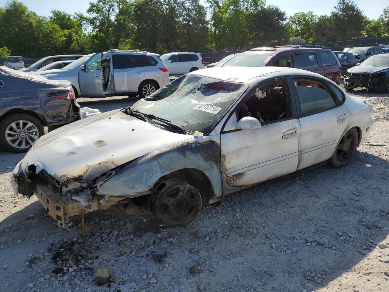 1998 Ford Taurus Lx White vin: 1FAFP52U2WA274750