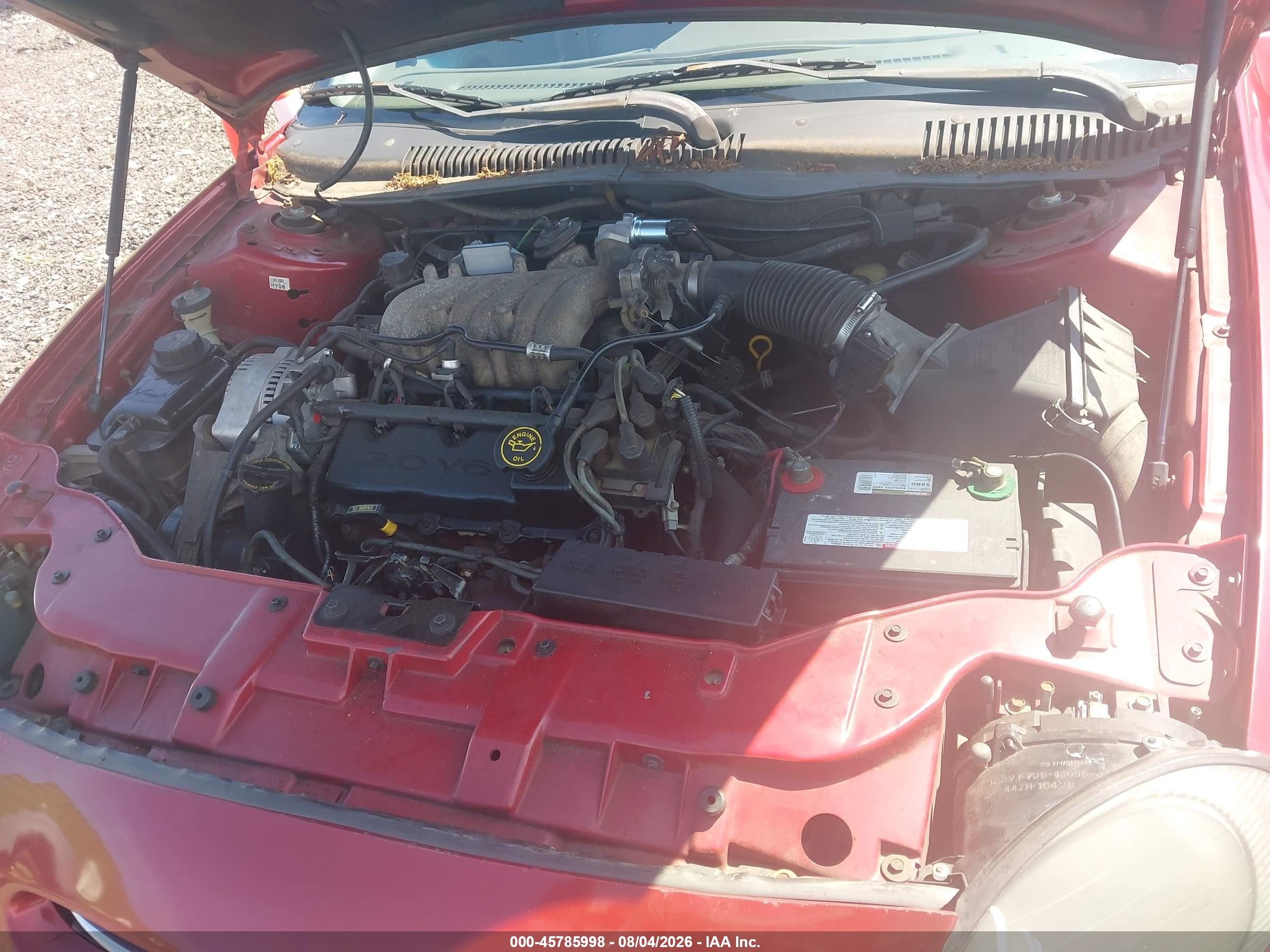 1999 Ford Taurus Lx Red vin: 1FAFP52U2XA207471