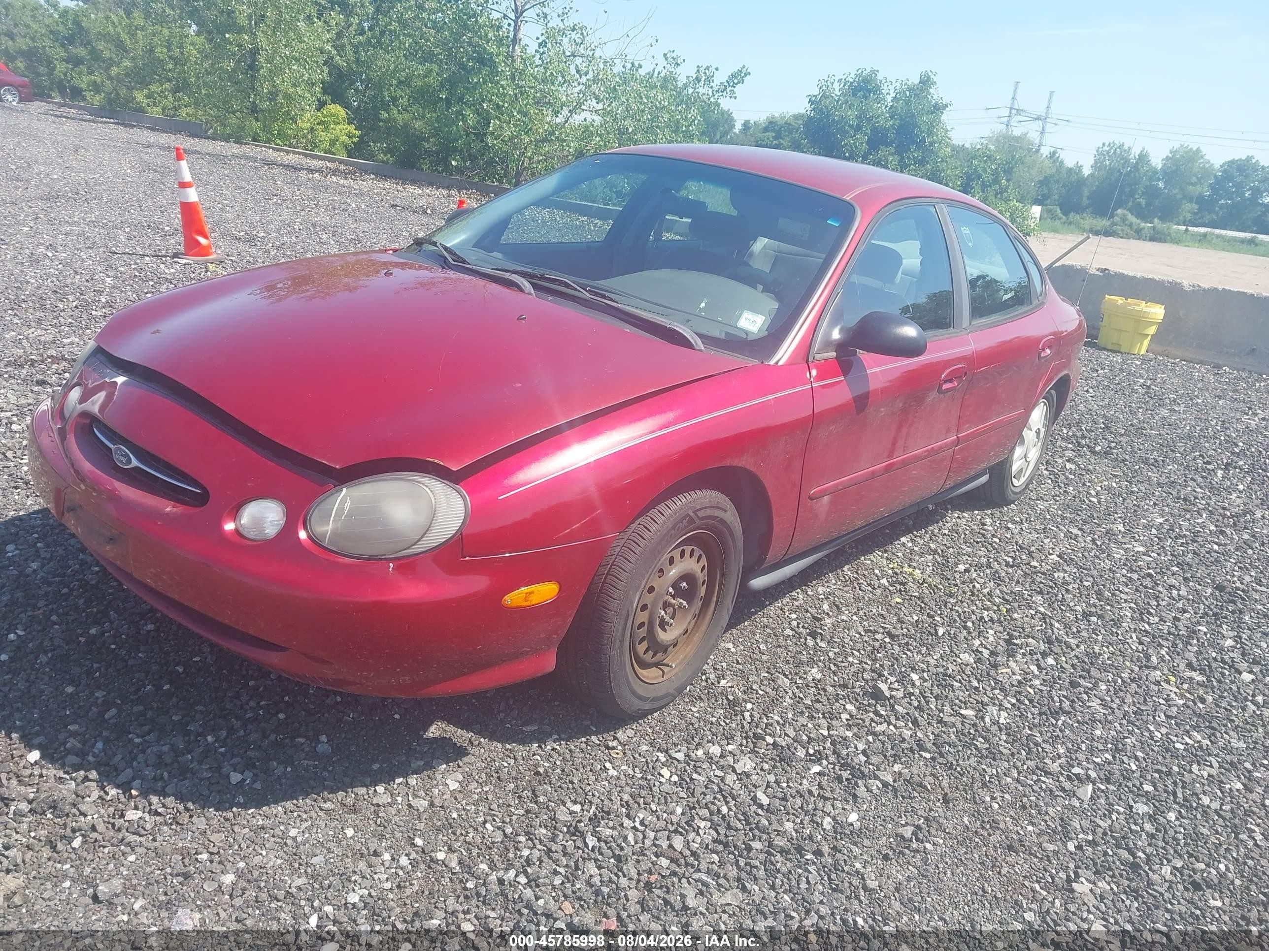 1999 Ford Taurus Lx Red vin: 1FAFP52U2XA207471