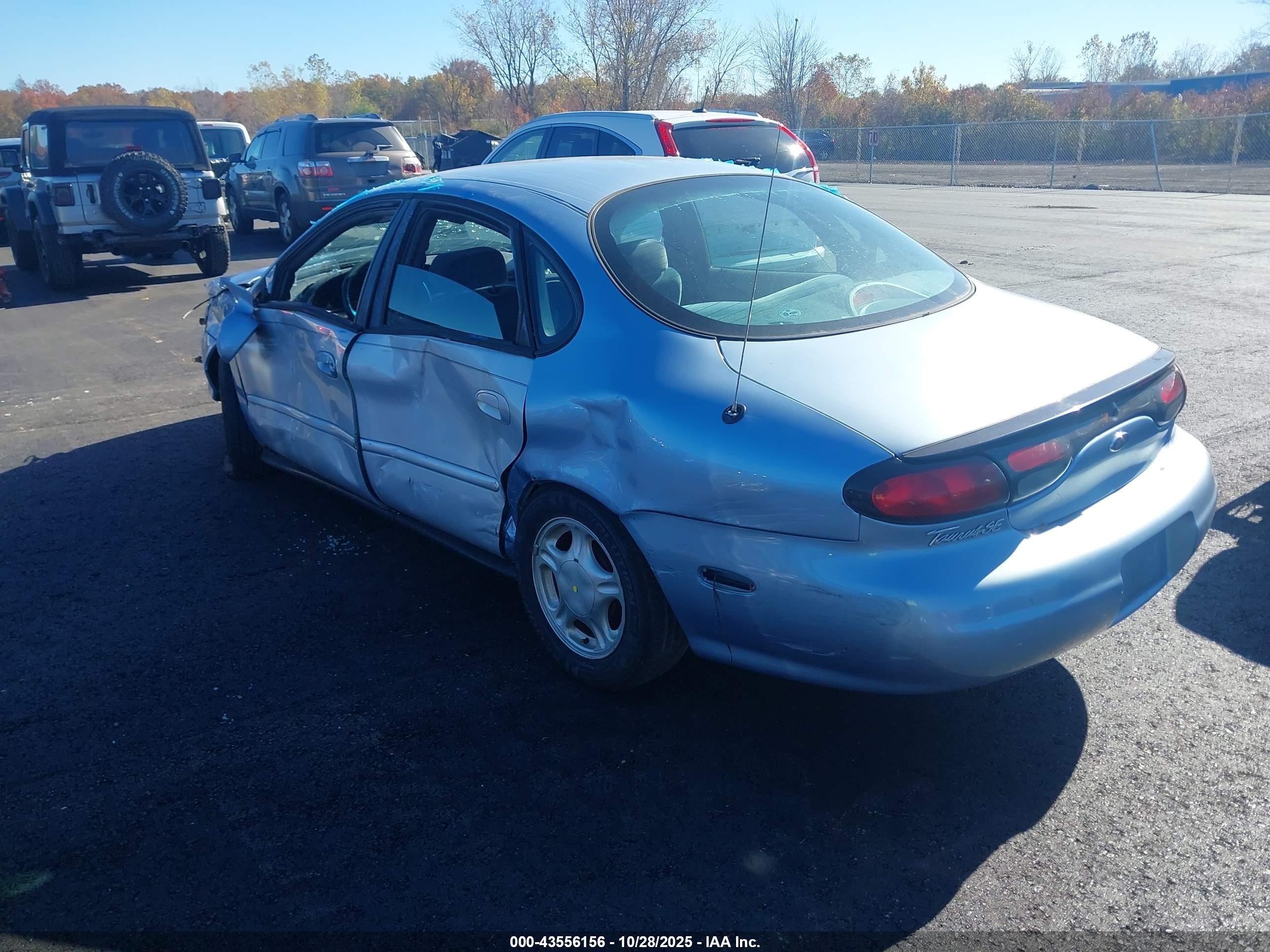 1998 Ford Taurus Lx/se Blue vin: 1FAFP52U3WG278495