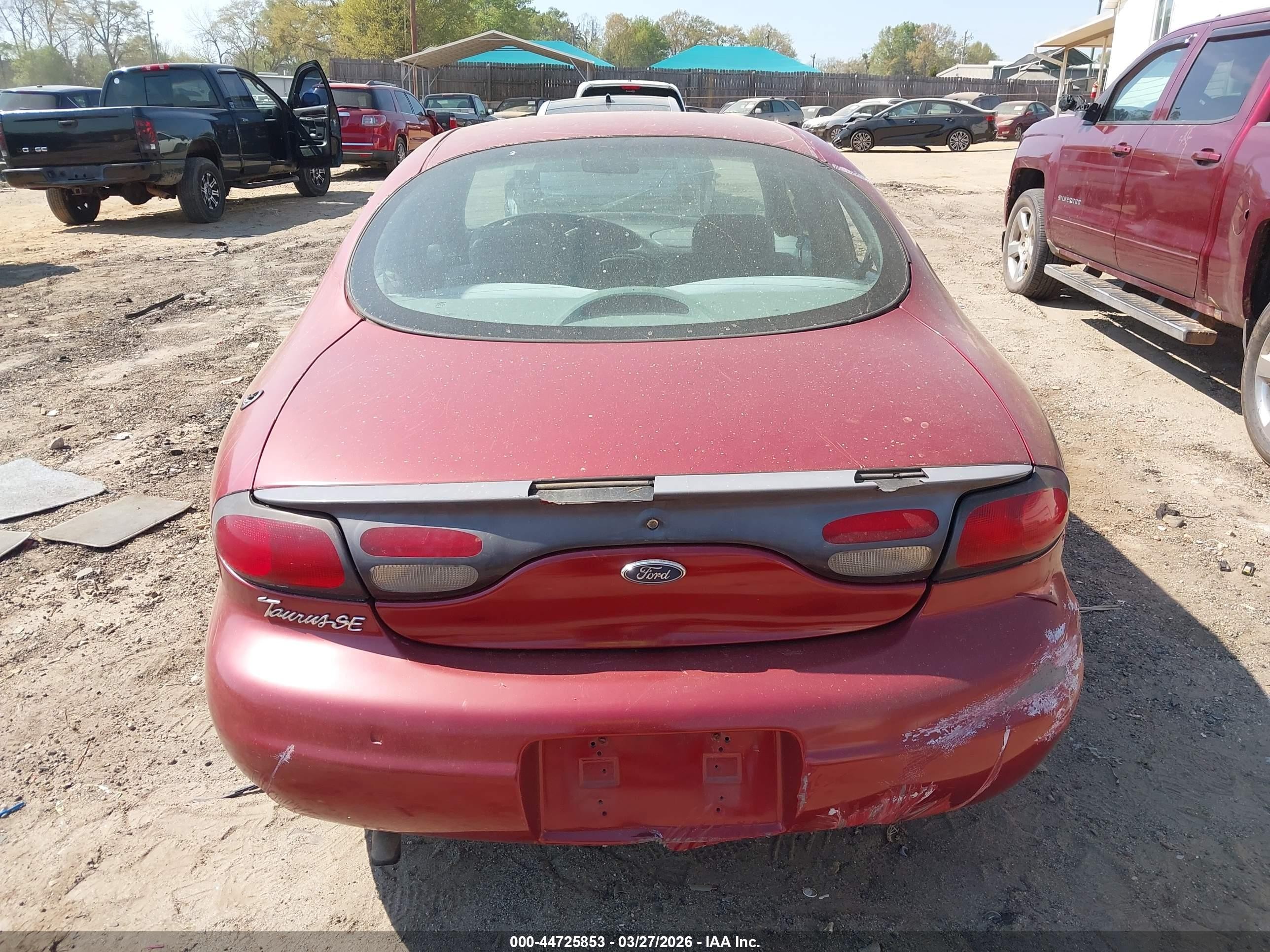 1998 Ford Taurus Lx/se Red vin: 1FAFP52U5WG200882