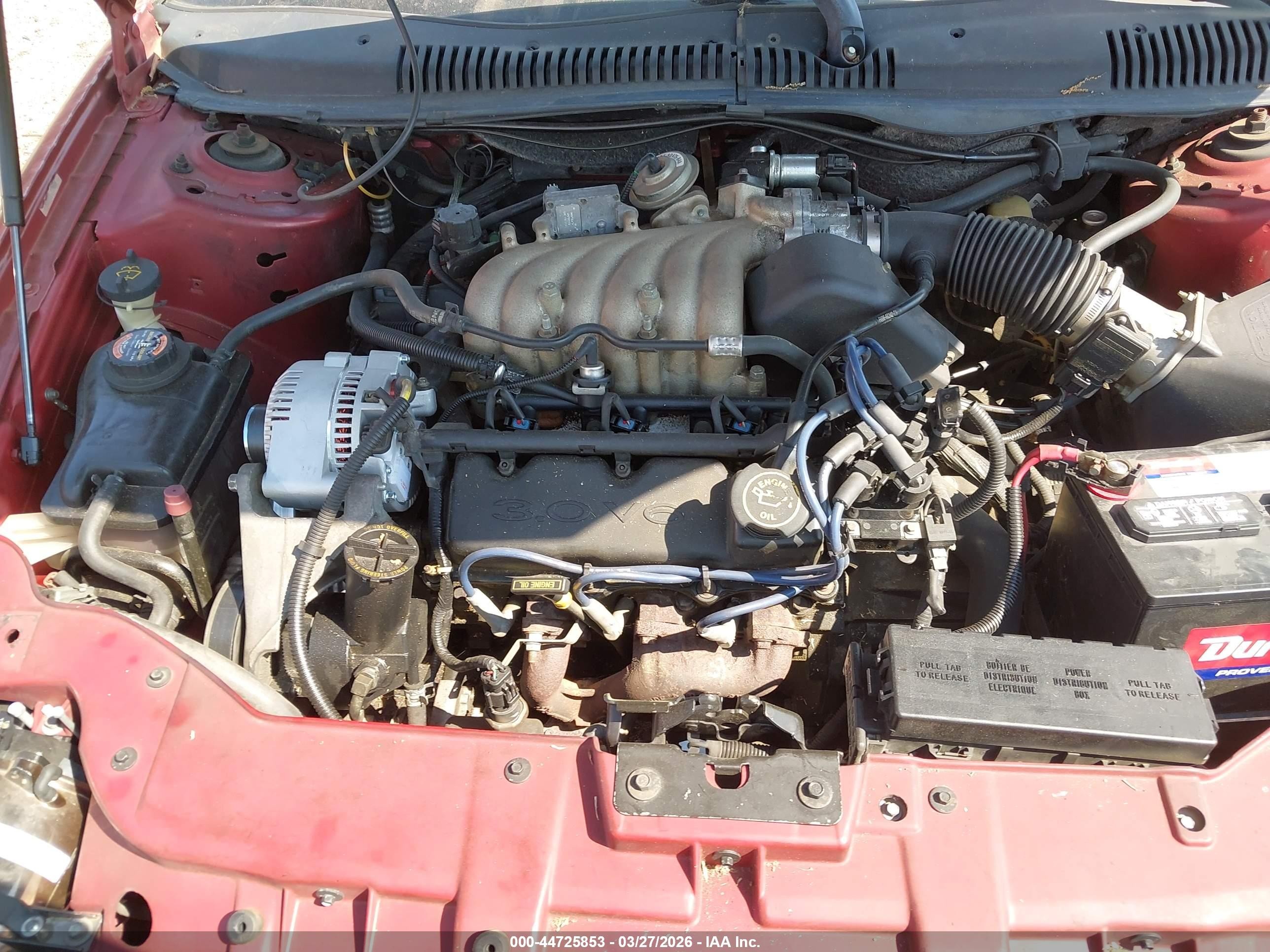 1998 Ford Taurus Lx/se Red vin: 1FAFP52U5WG200882