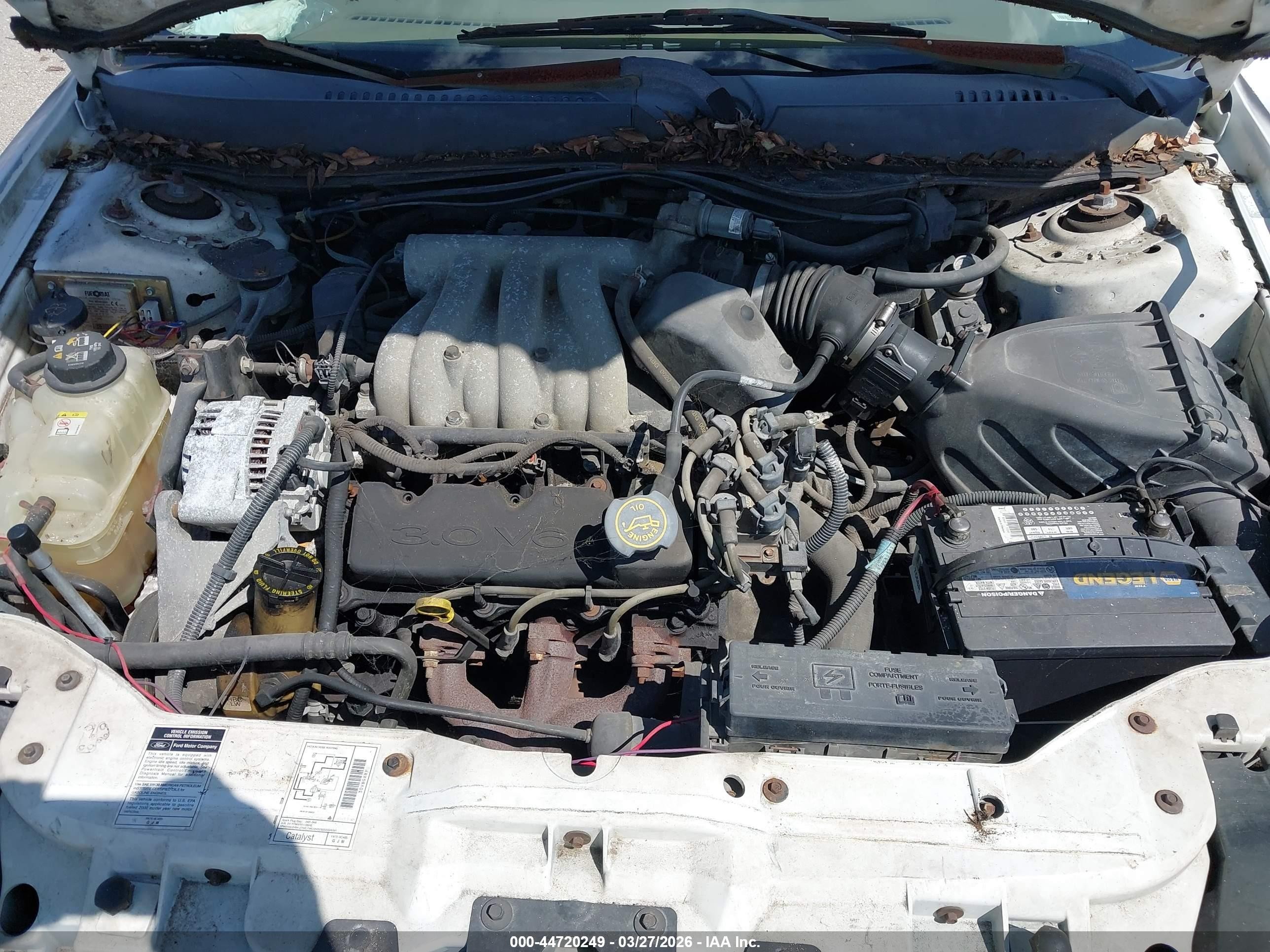 2000 Ford Taurus Lx Белый vin: 1FAFP52U5YA279461