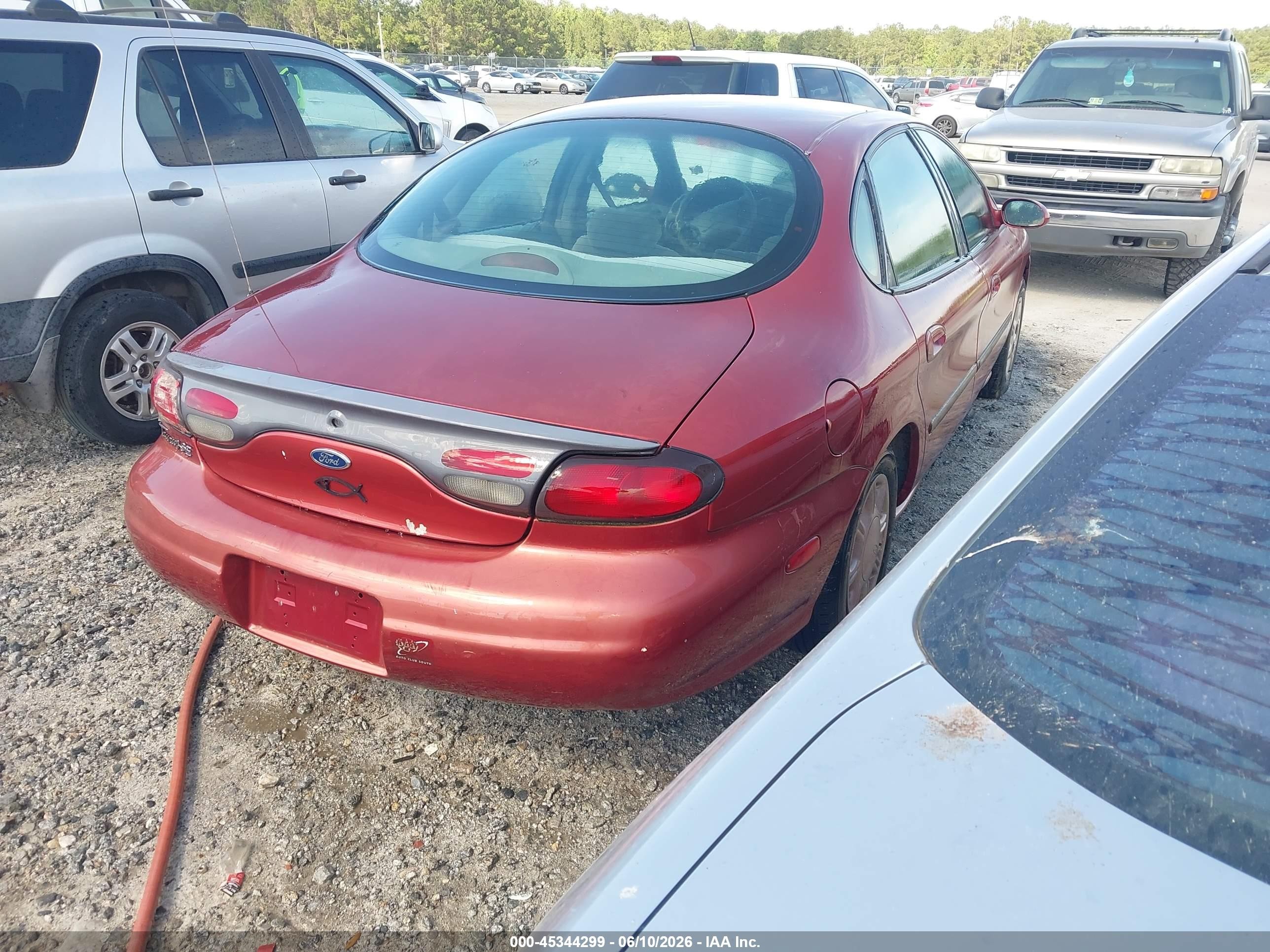 1998 Ford Taurus Lx/se Red vin: 1FAFP52U6WA117092