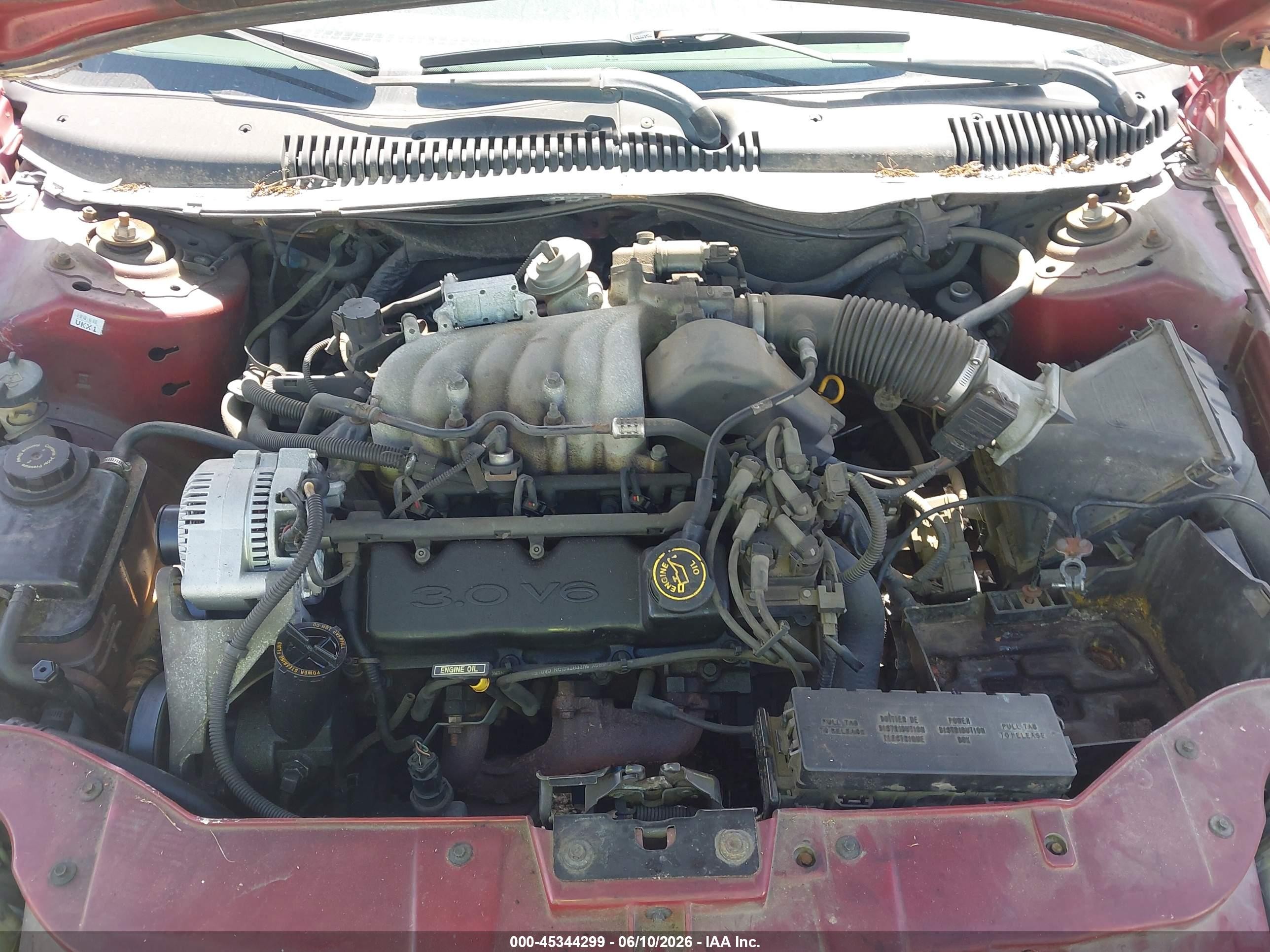 1998 Ford Taurus Lx/se Red vin: 1FAFP52U6WA117092