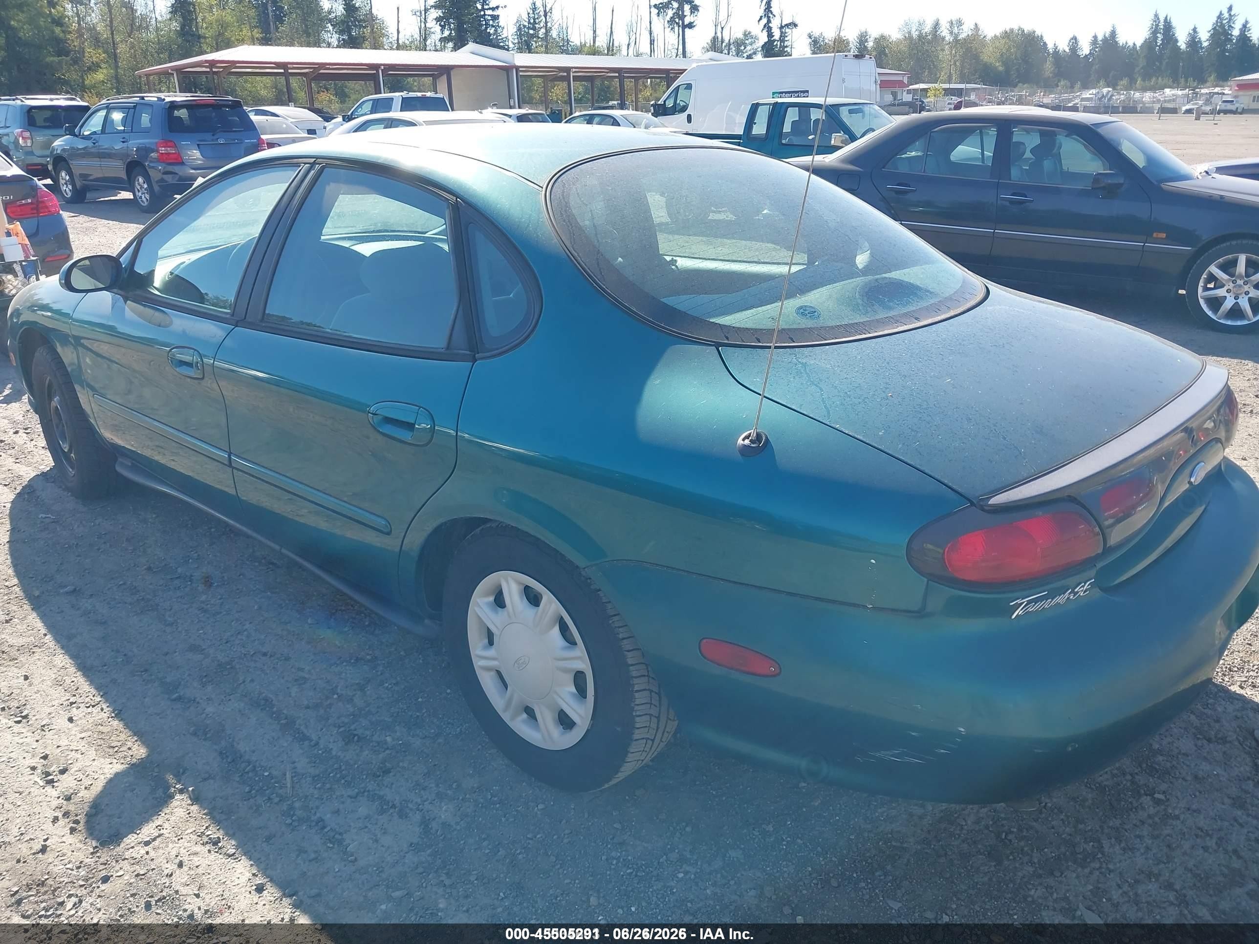1998 Ford Taurus Lx/se Turquoise vin: 1FAFP52U6WG187138