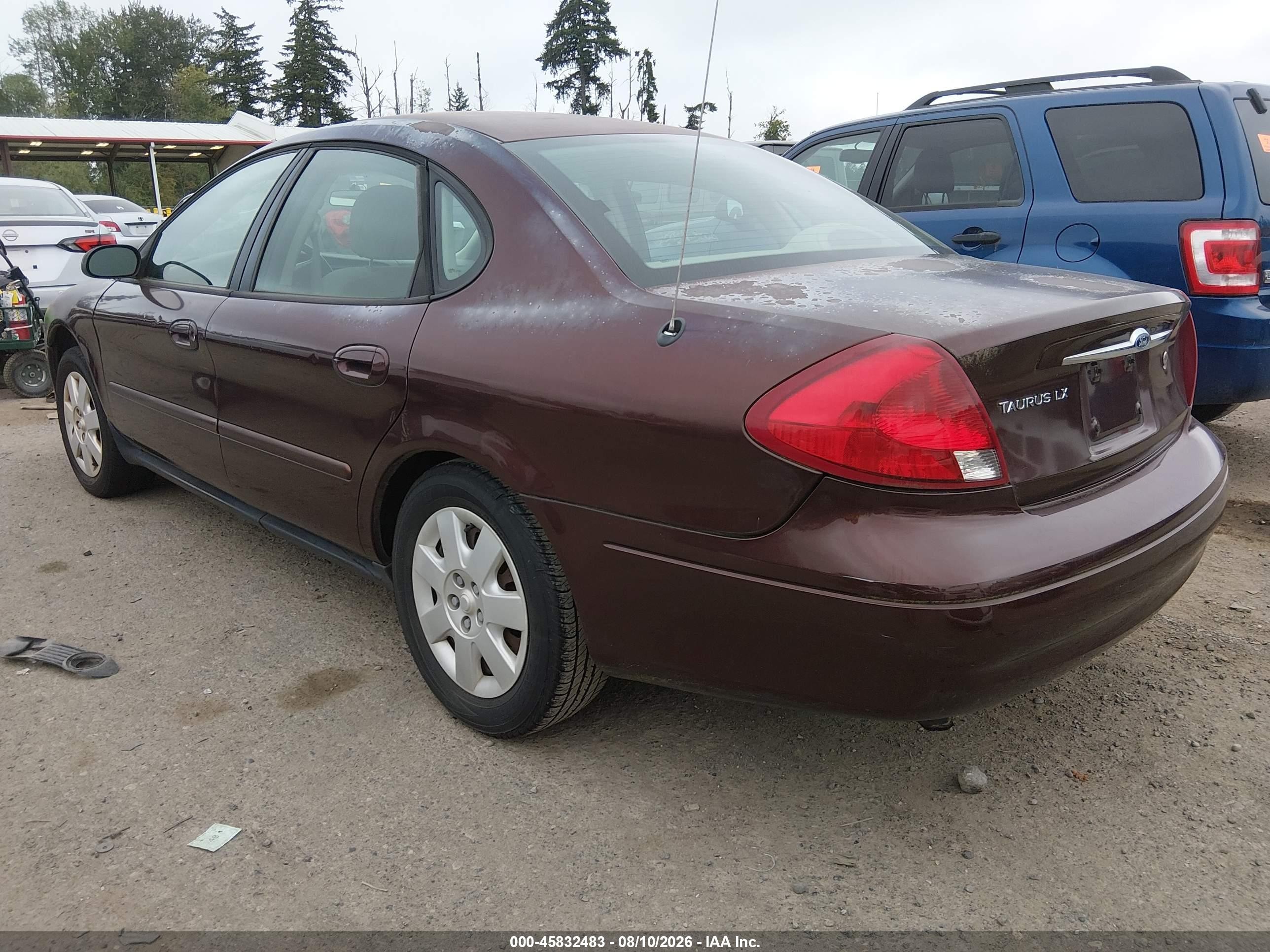 2001 Ford Taurus Lx Maroon vin: 1FAFP52U71G117883