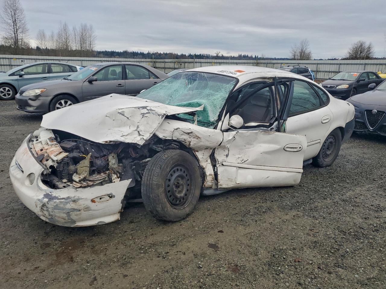1998 Ford Taurus Lx White vin: 1FAFP52U7WG208305