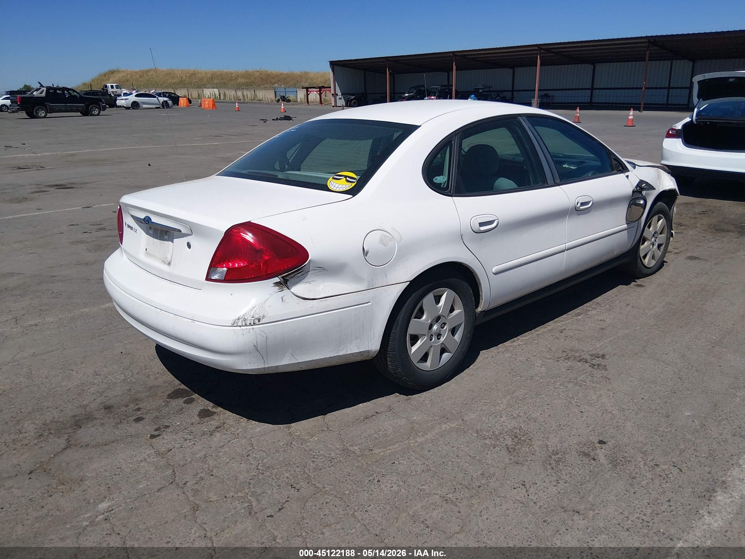 2002 Ford Taurus Lx White vin: 1FAFP52U92G175270