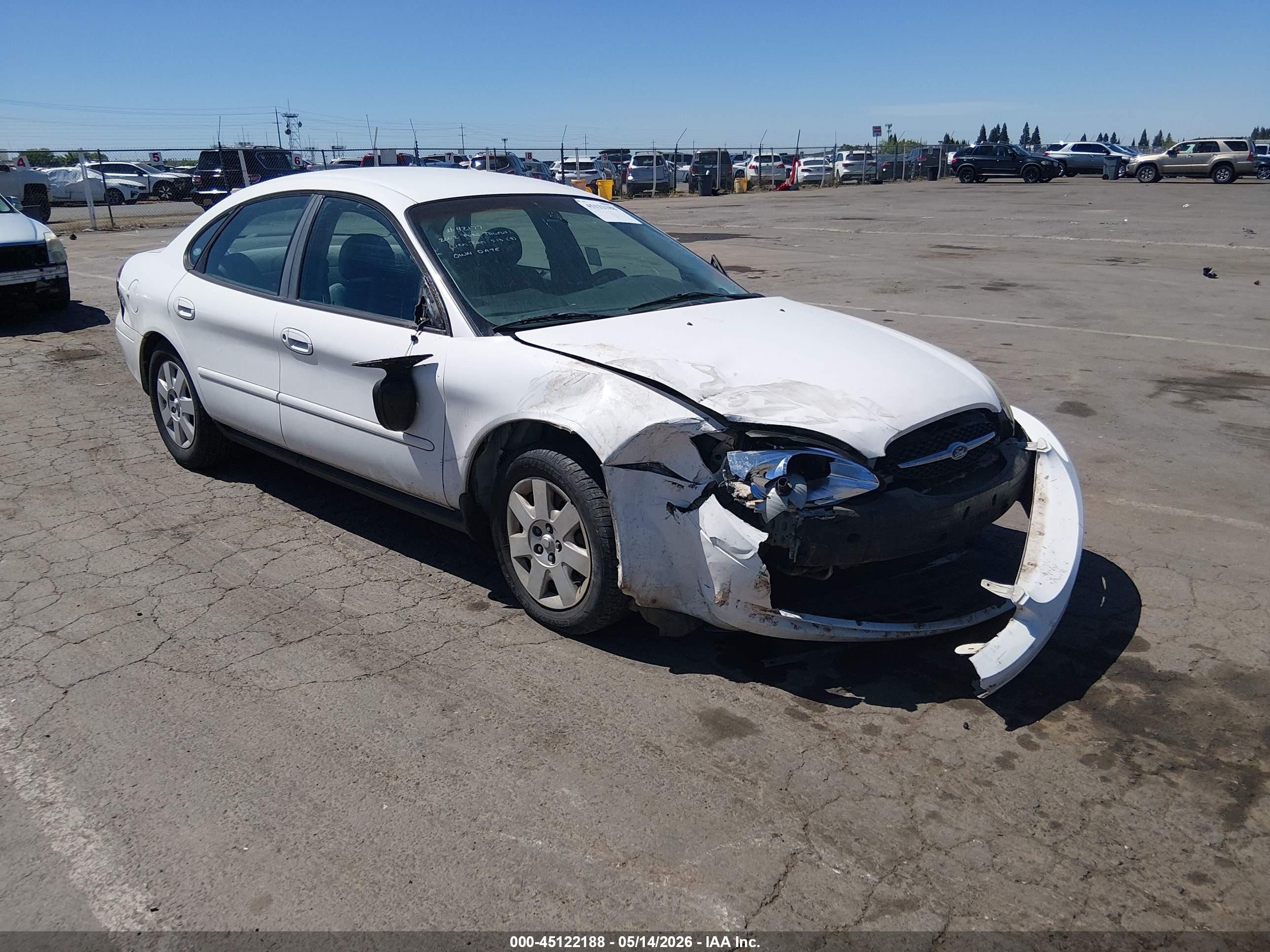 2002 Ford Taurus Lx White vin: 1FAFP52U92G175270