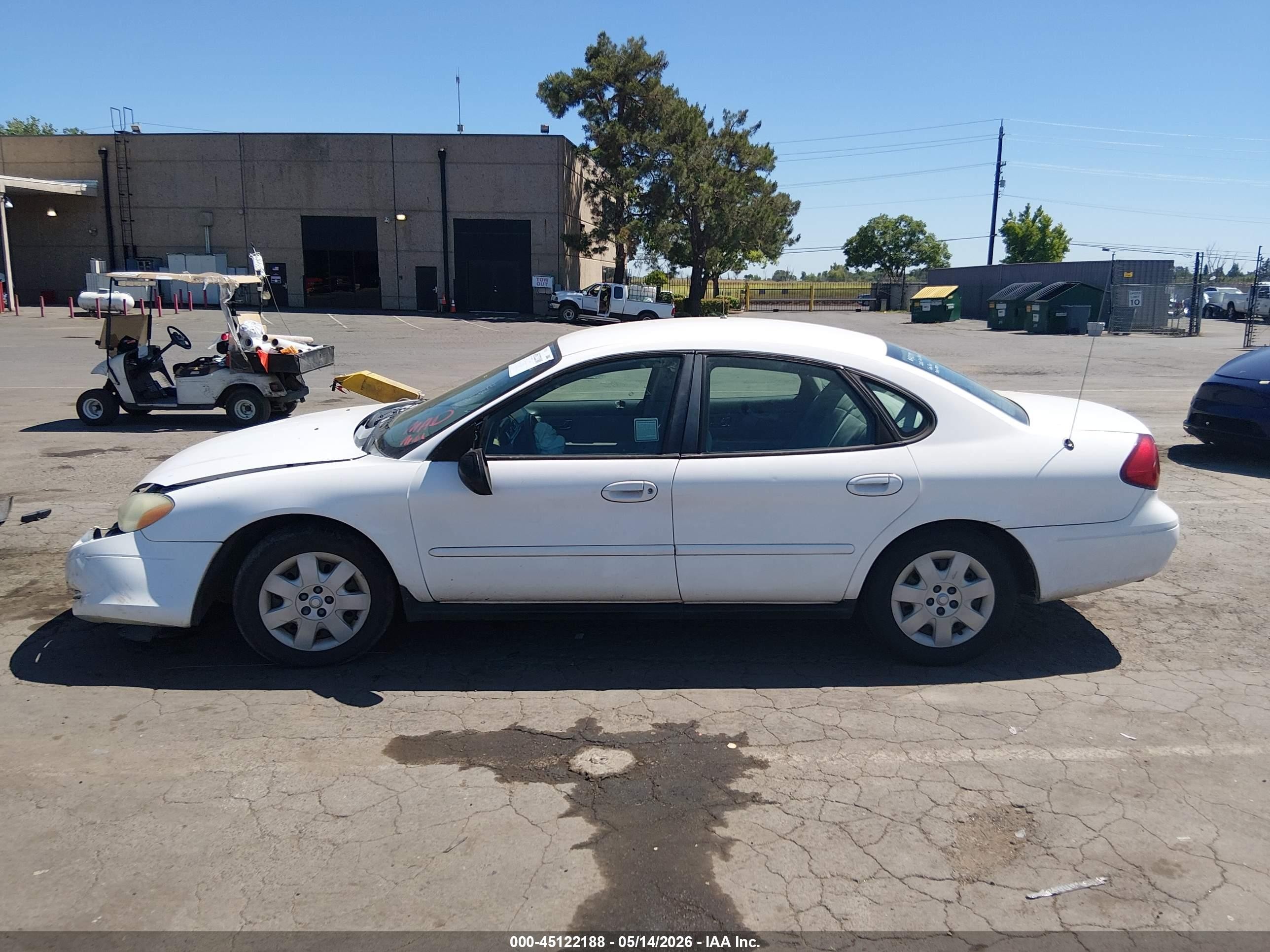 2002 Ford Taurus Lx White vin: 1FAFP52U92G175270