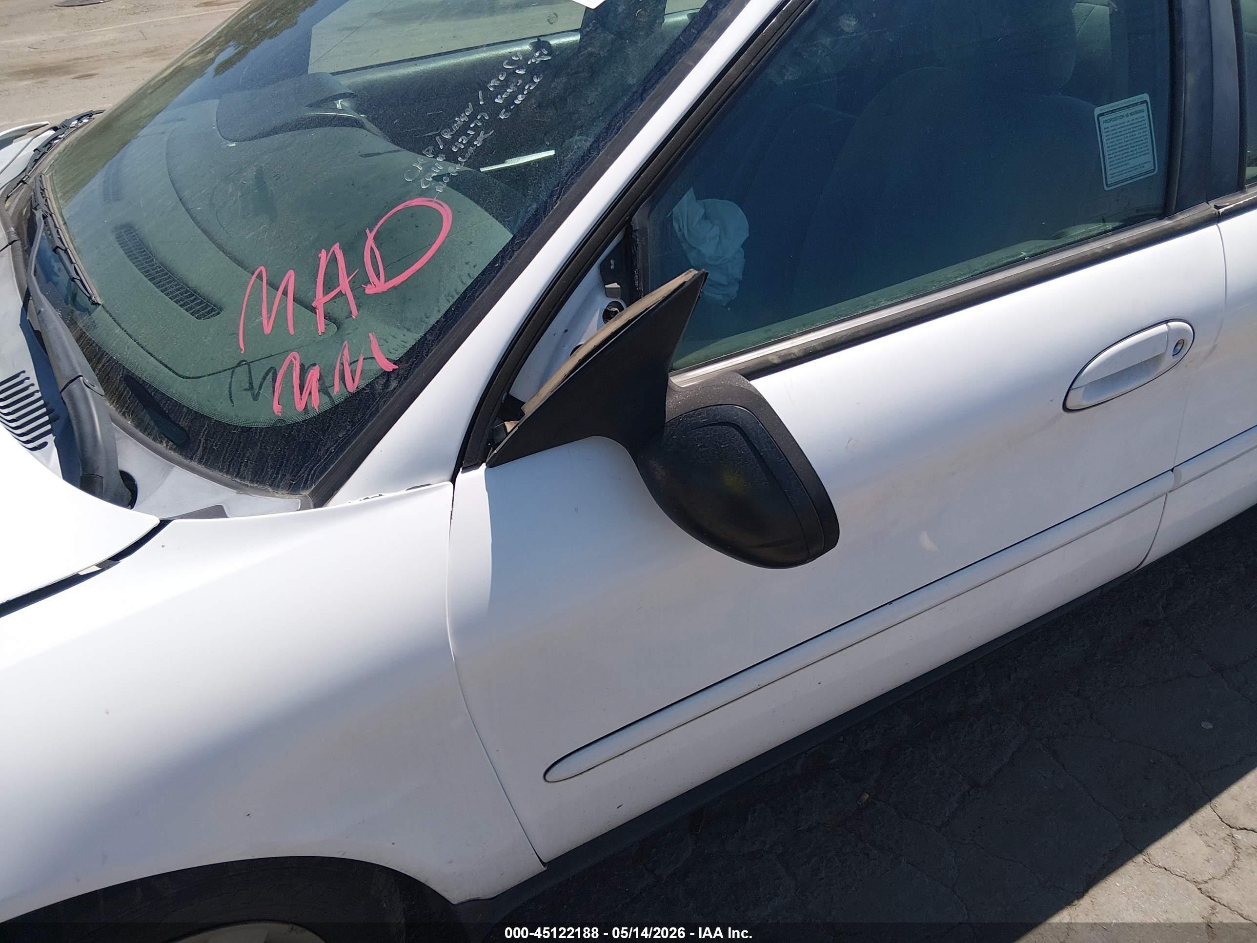 2002 Ford Taurus Lx White vin: 1FAFP52U92G175270