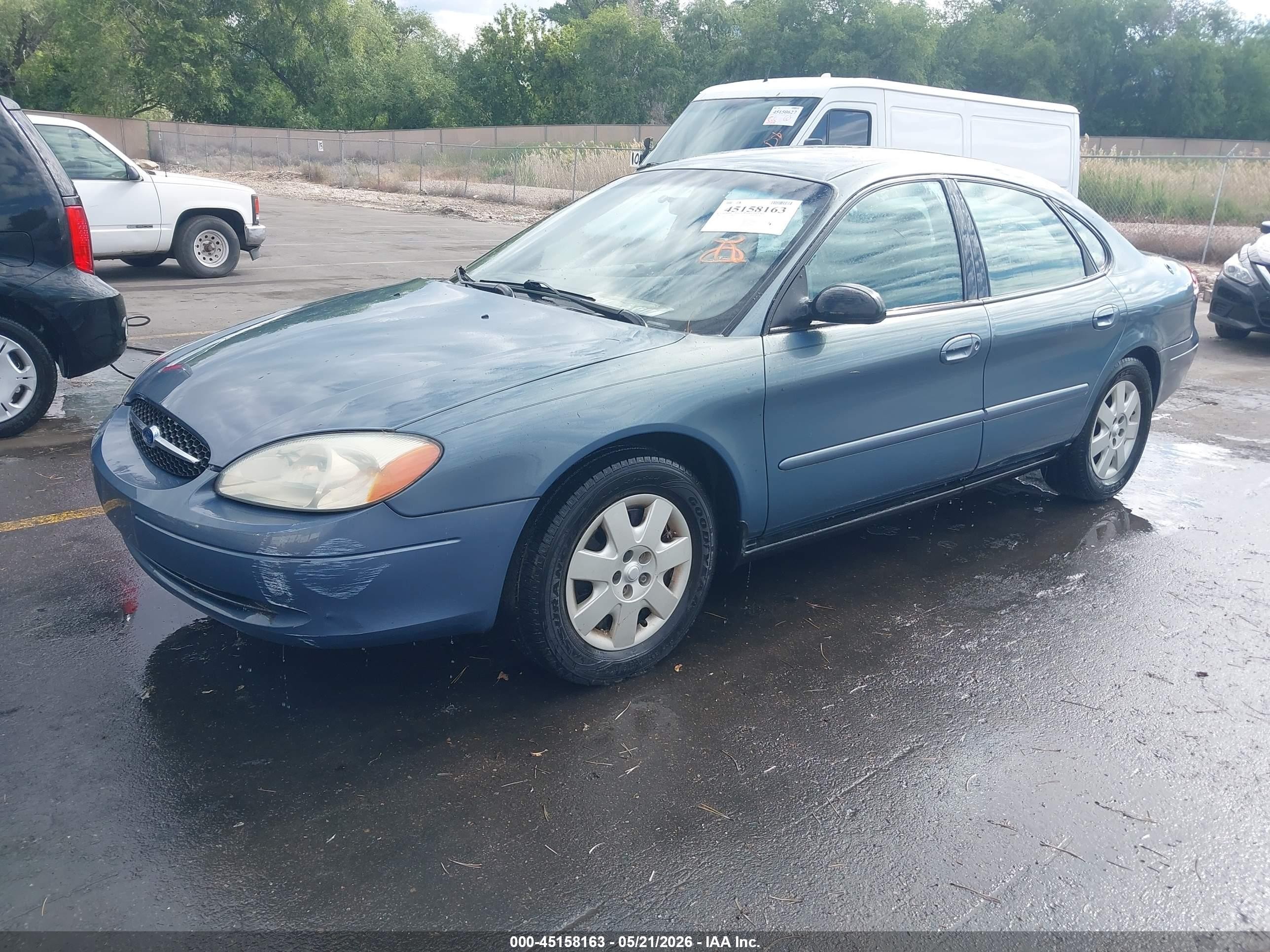 2001 Ford Taurus Lx Blue vin: 1FAFP52UX1A147818